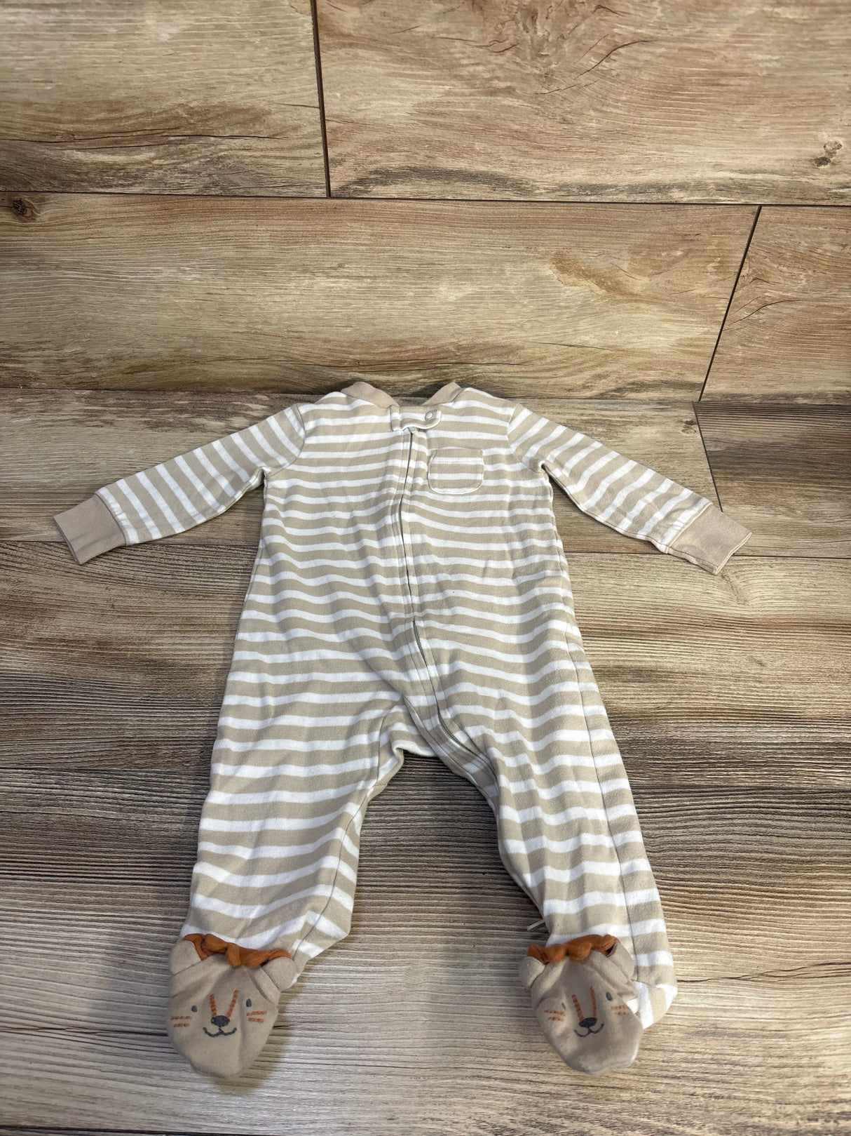 Just One You Striped Sleeper Beige sz 6m