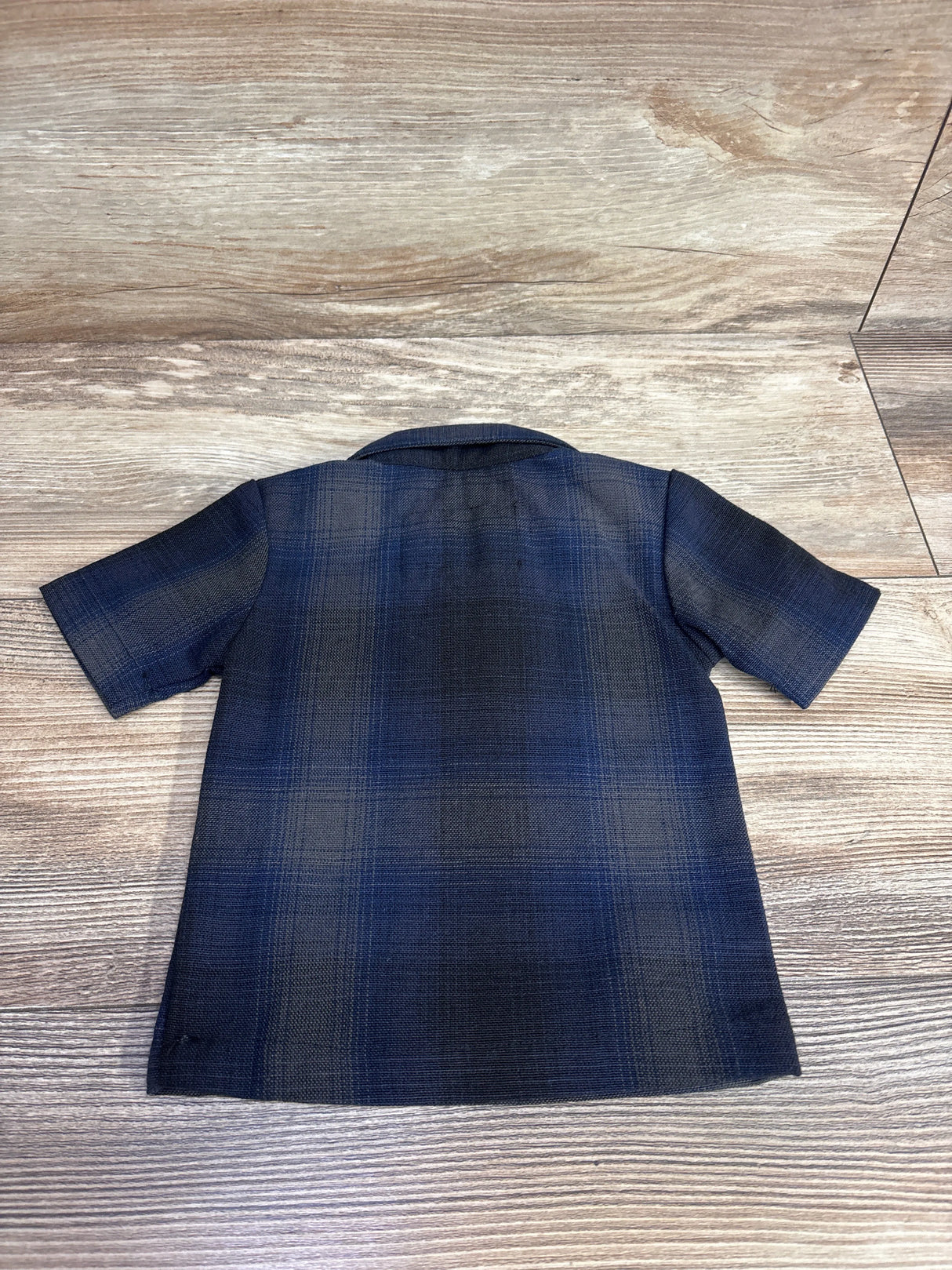 FB County Short Sleeve Checker Zip Shirt Blue/Black sz 0-3m