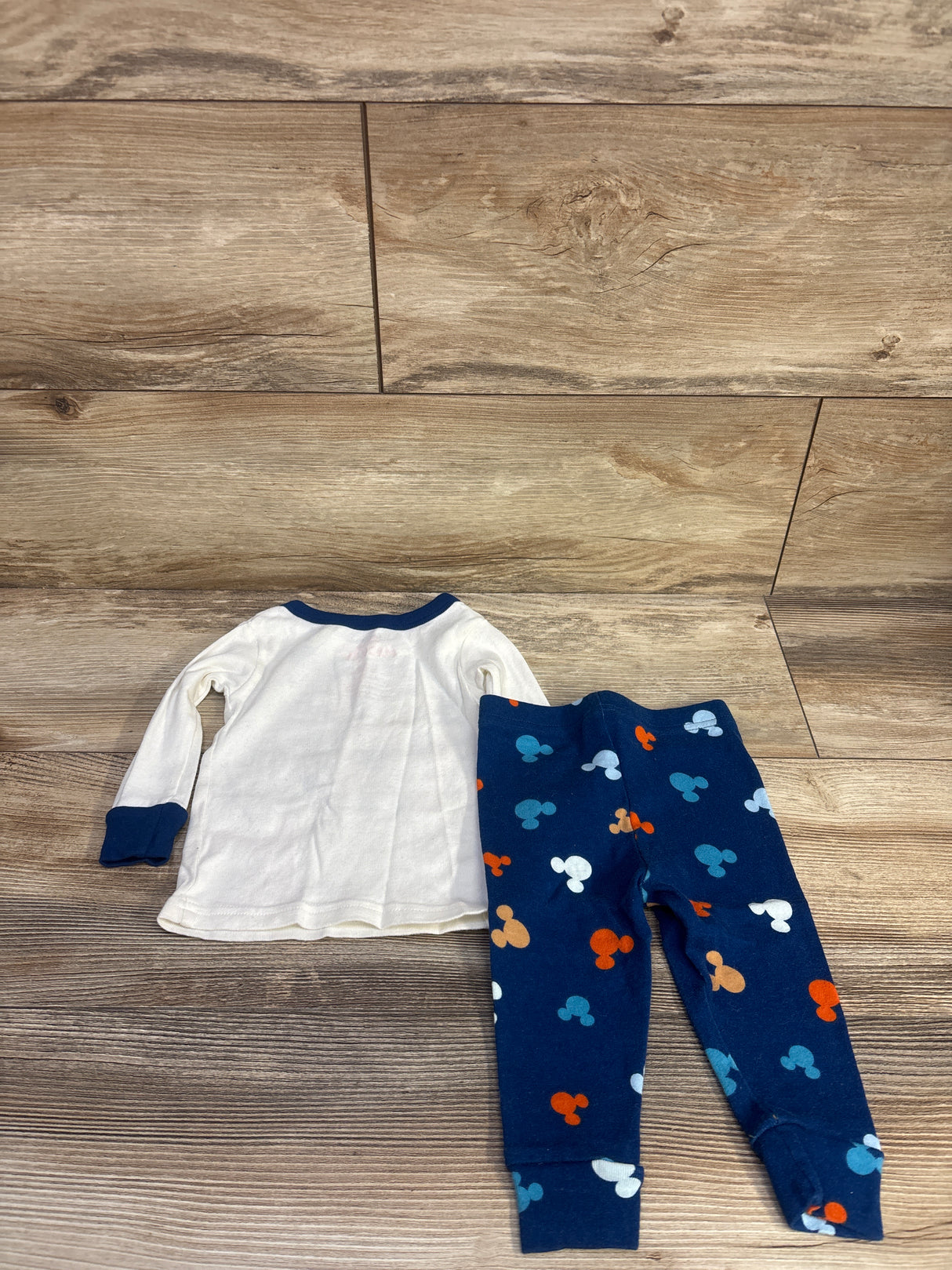 Disney Junior 2pc Mickey Mouse Pajama Set White sz 12m