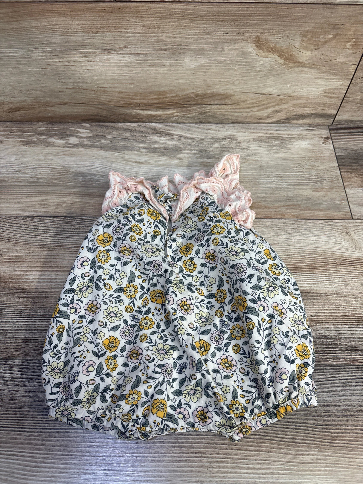Catherine Malandrino Mini Floral Romper Ivory sz 0-3m