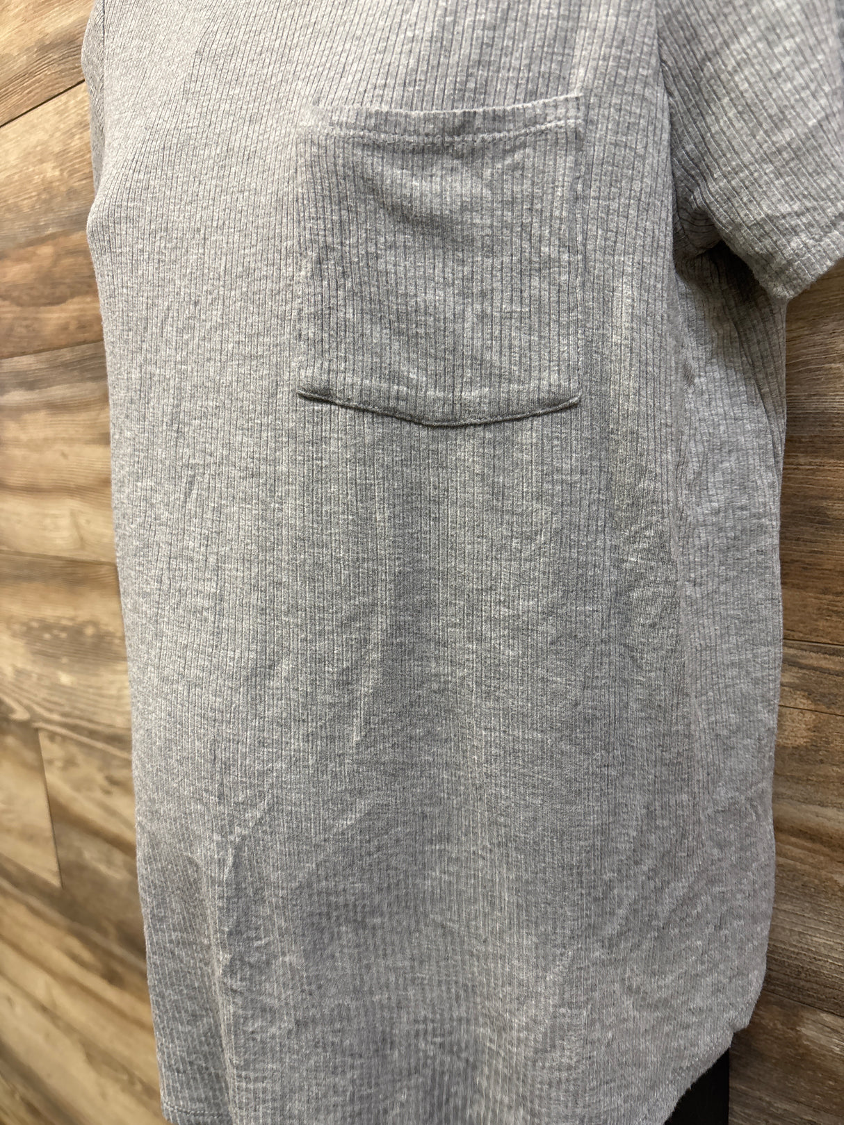 Destination Maternity Pocket Shirt Grey sz Medium