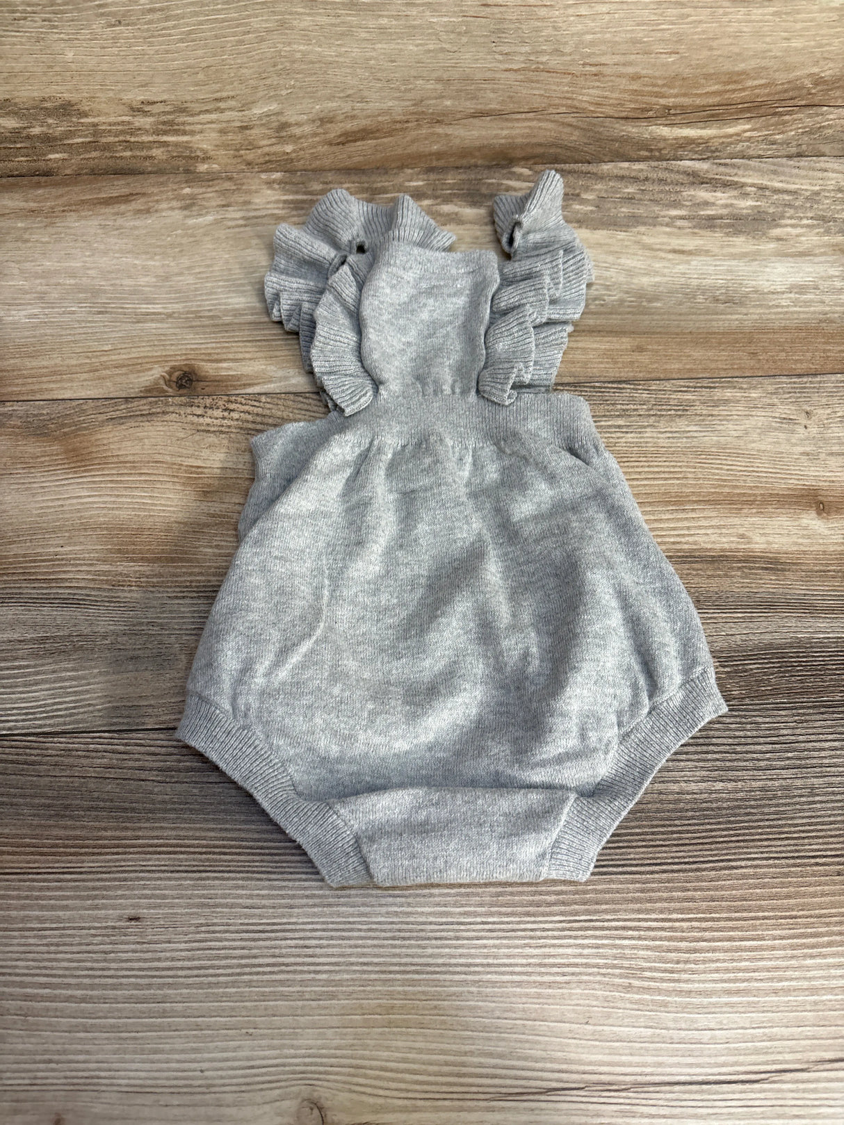 Baby Gap Ruffle Romper Grey sz 12-18m