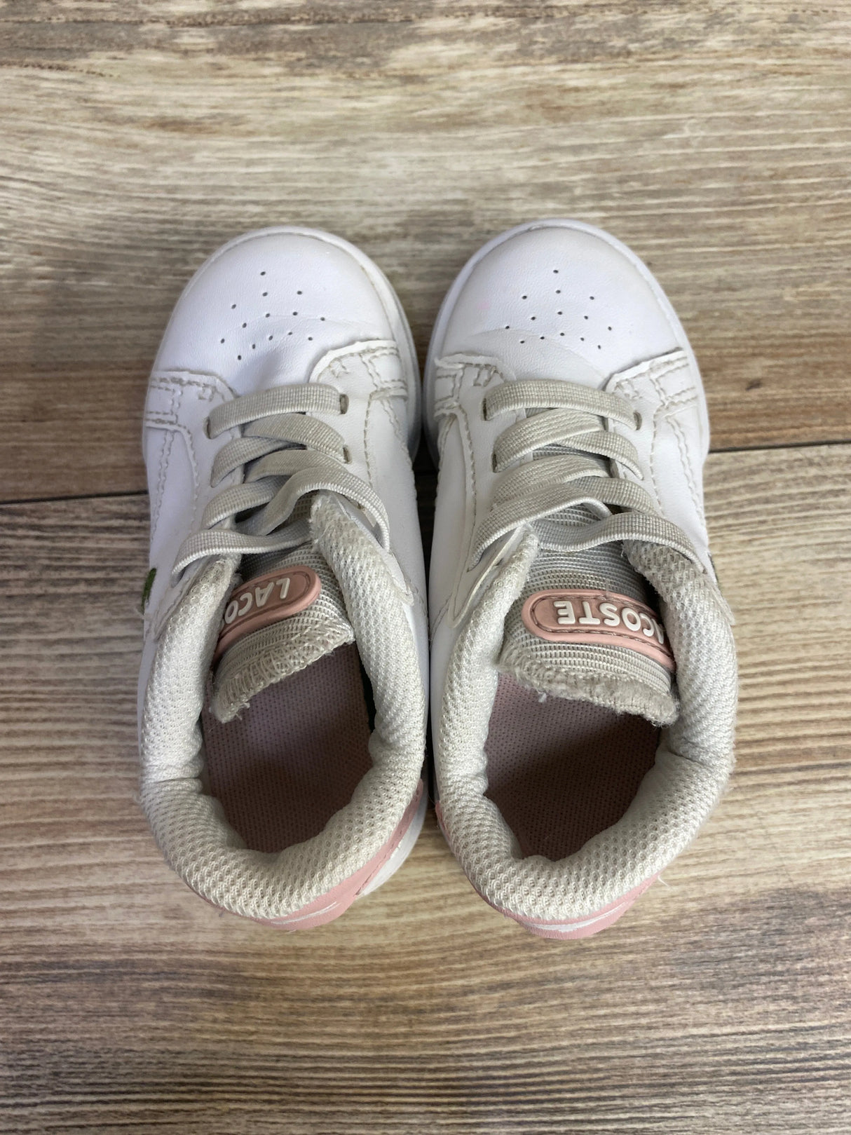 Lacoste Twin Serve Sneakers Pink and White sz 6c