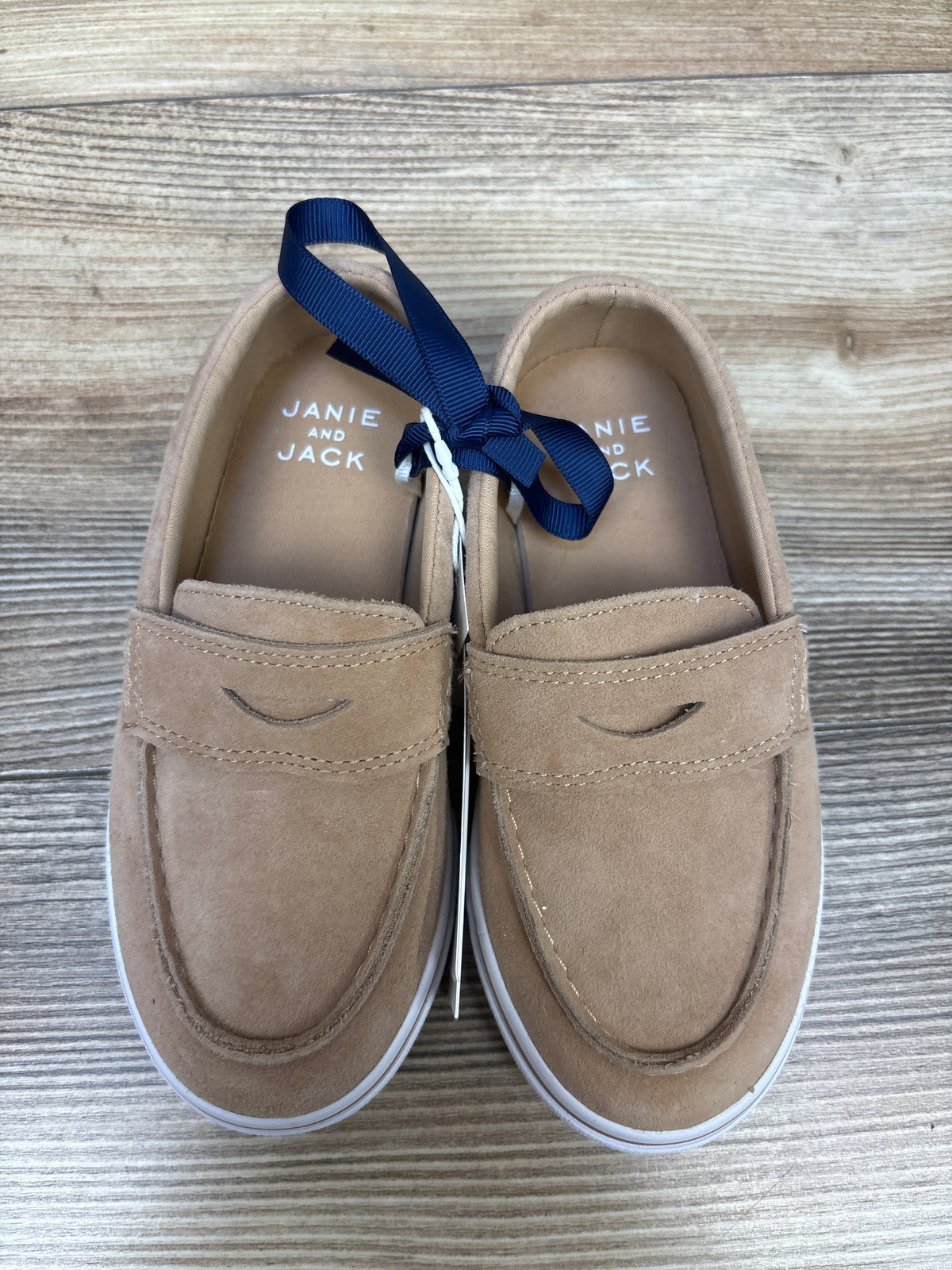 NEW Janie & Jack Suede Loafer Sneakers in Desert Tan sz 10c