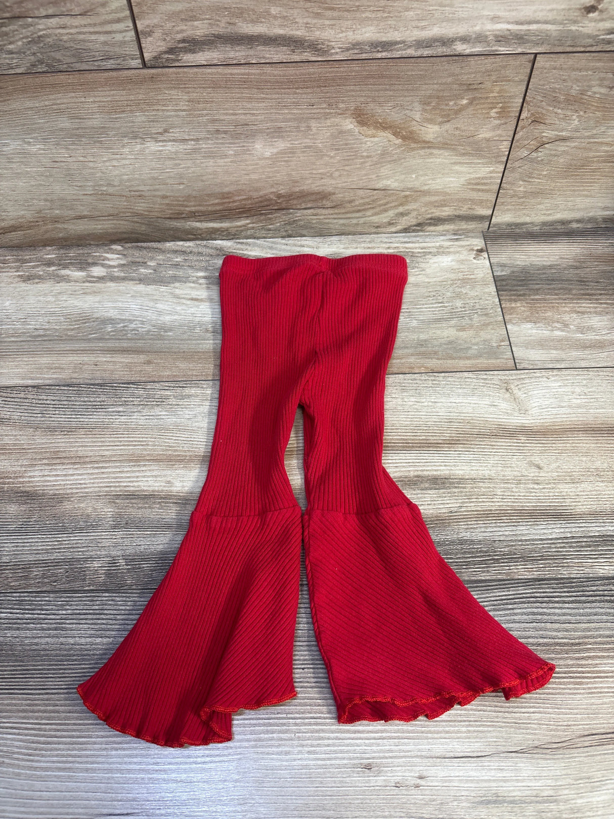 Ribbed Bell Bottom Leggings Red sz 12-18m