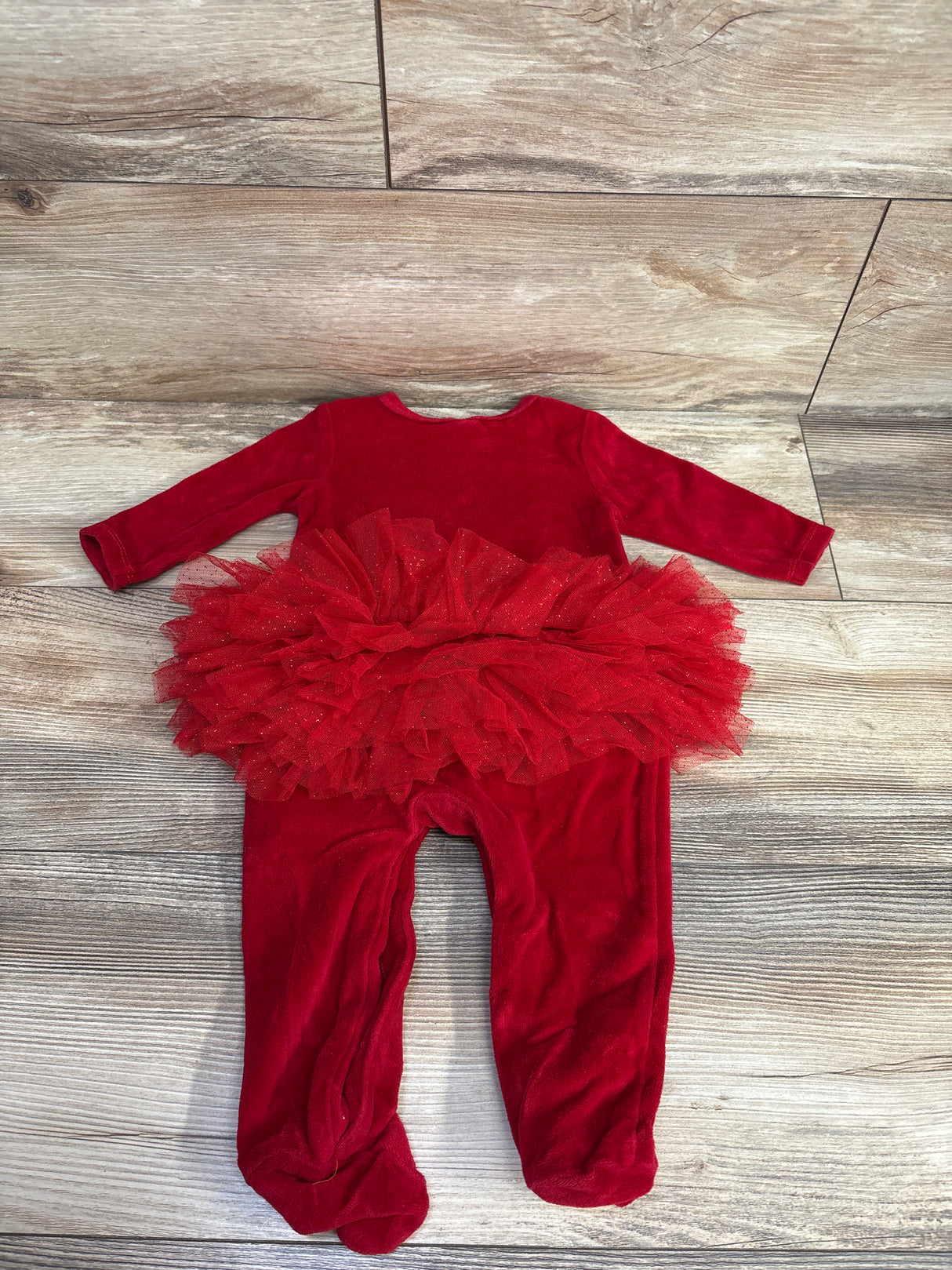 Baby Essentials Santa Tutu Coverall Red sz 9m