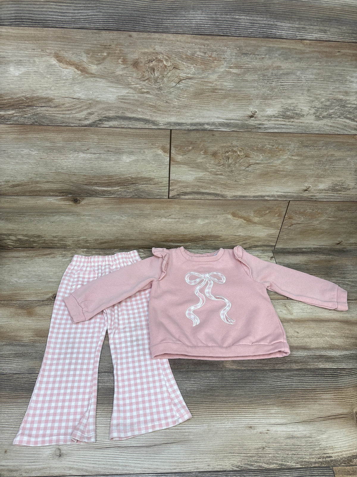 Nicole Miller 2pc Sweatshirt & Pants Set Pink sz 24m