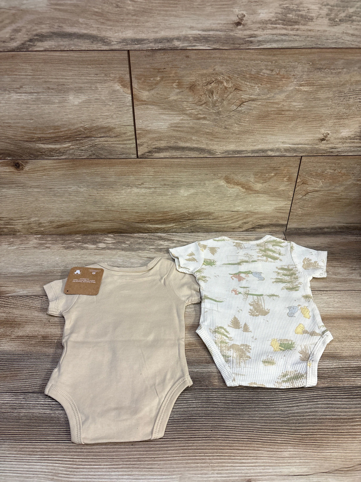 NEW Disney Baby 2pk Winnie The Pooh Bodysuits Beige sz 0-3m