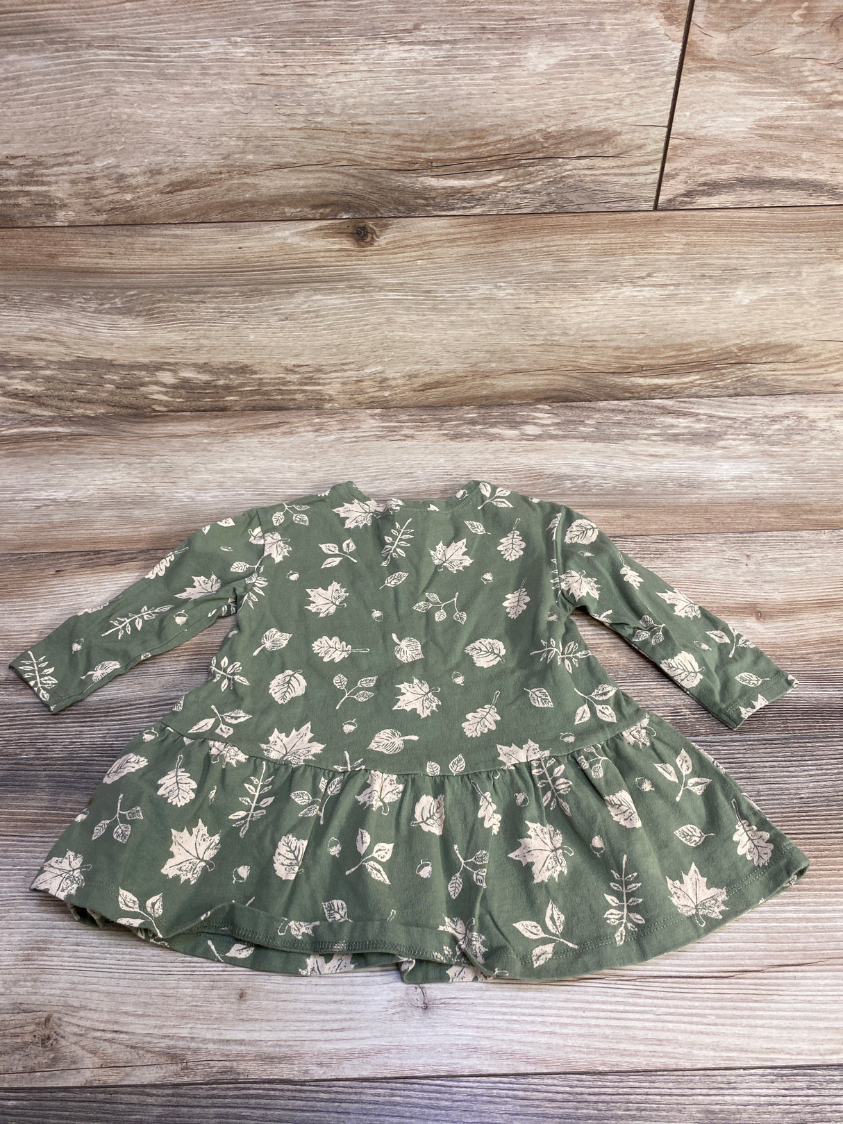Old Navy Leaf Print Dress Green sz 12-18m