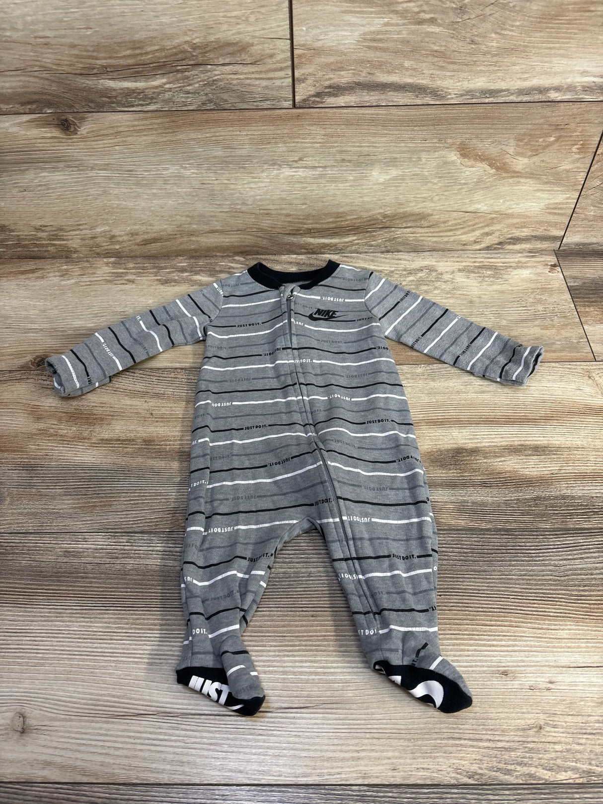 Nike Just Do It Striped Sleeper Grey sz 3m