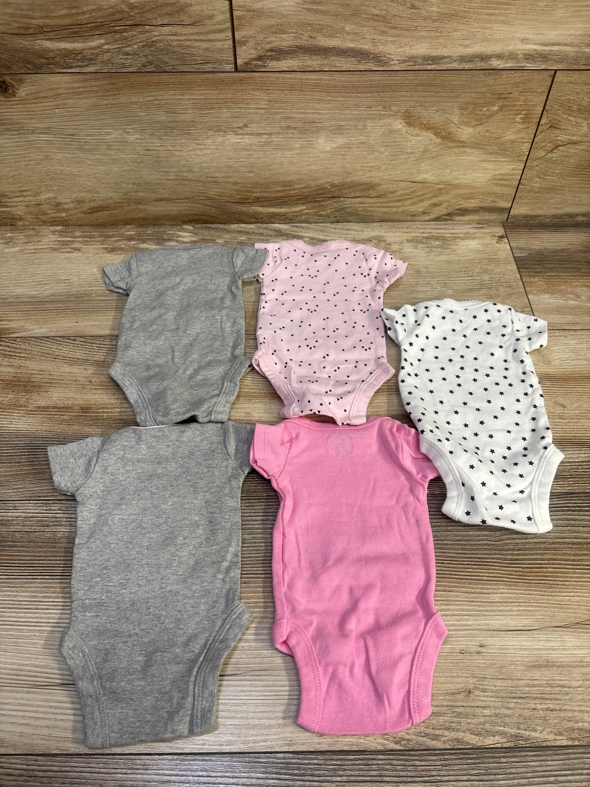 Gerber 5pk Bodysuit Set Pink sz Preemie