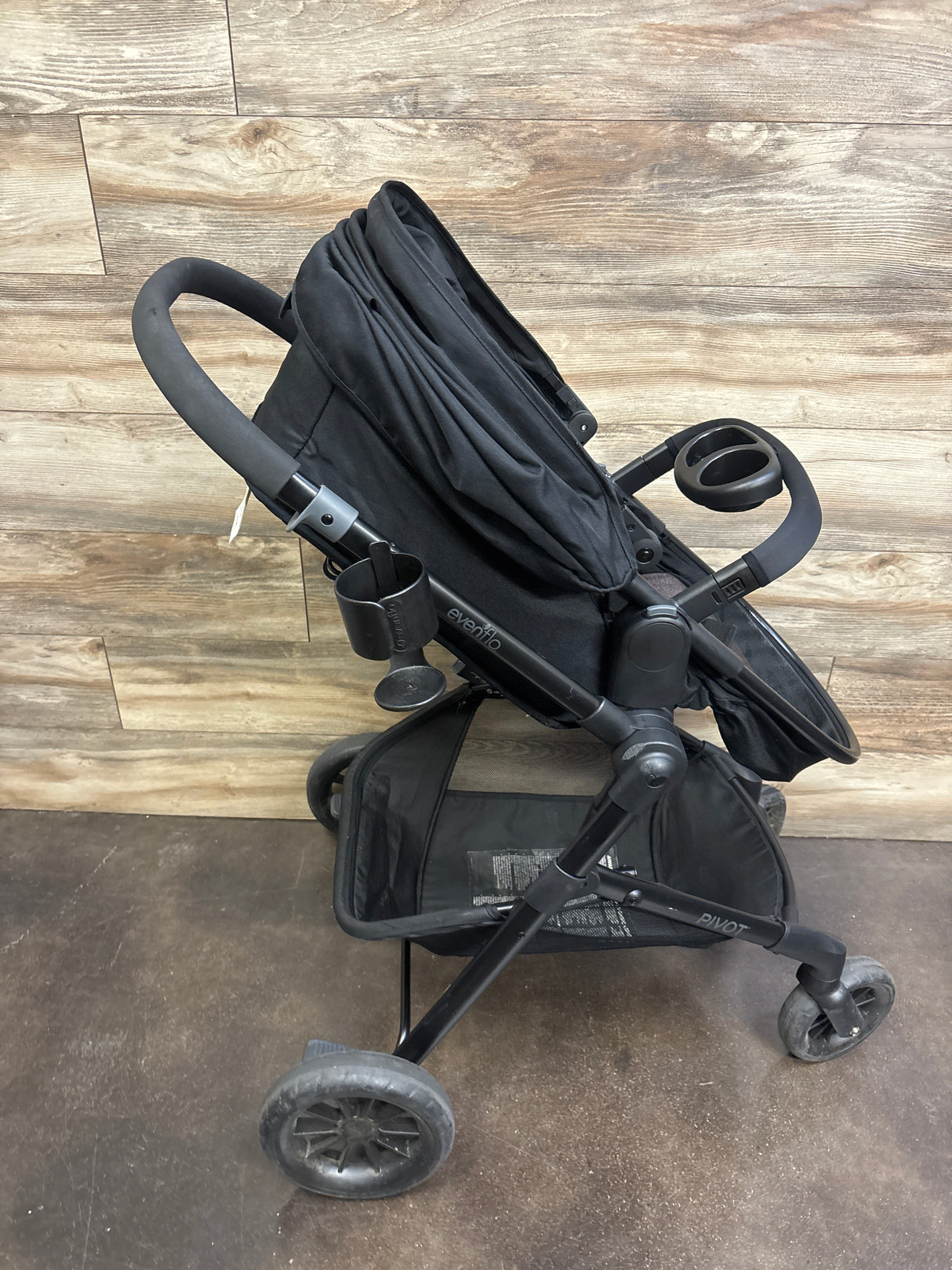 Evenflo Pivot Modular Travel System w/ LiteMax Infant Car Seat in Casual Gray