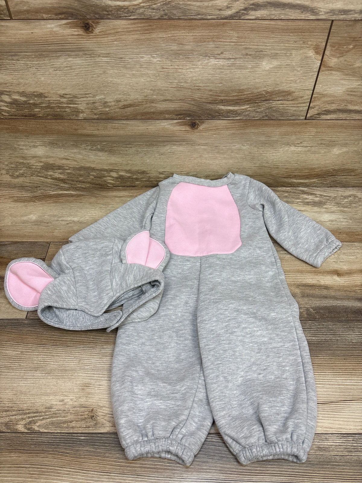 Douhoow 2pc Cozy Fleece Mouse Costume Grey sz 12-18m