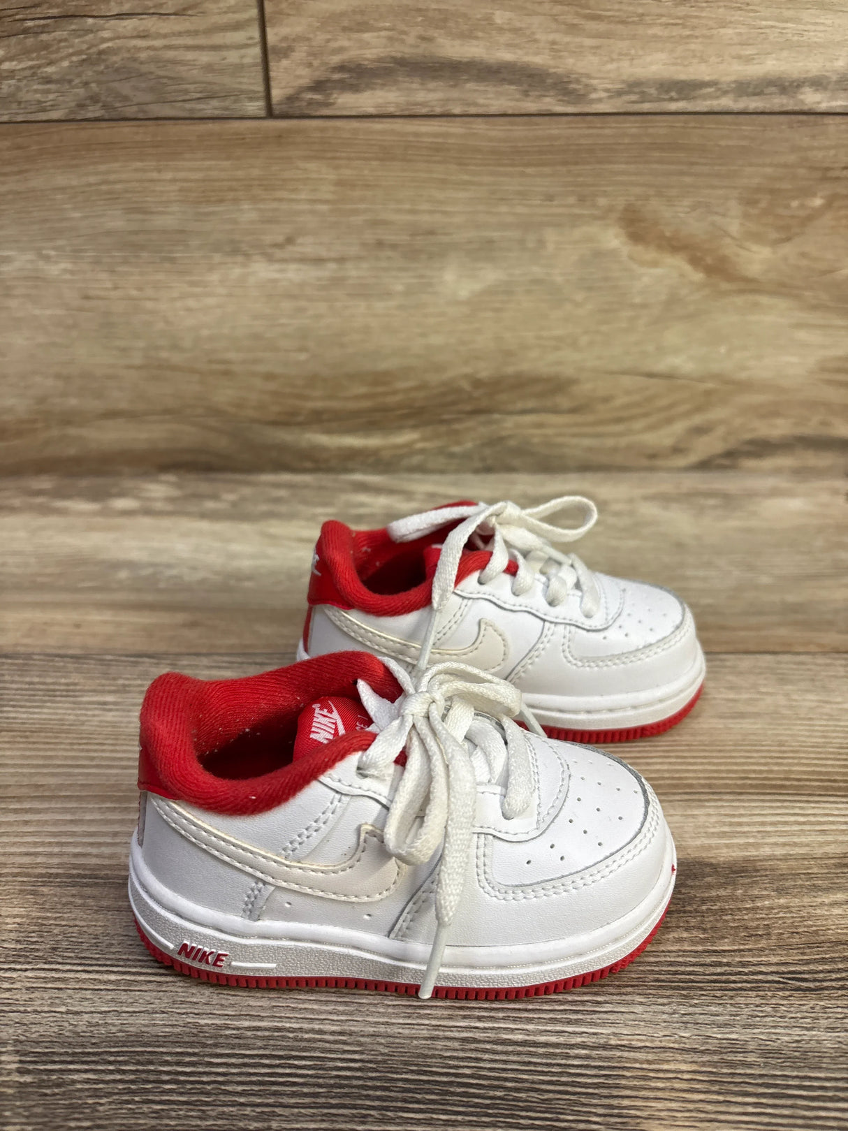 Nike Air Force 1 Low TD 'White University Red' Sneakers sz 5c