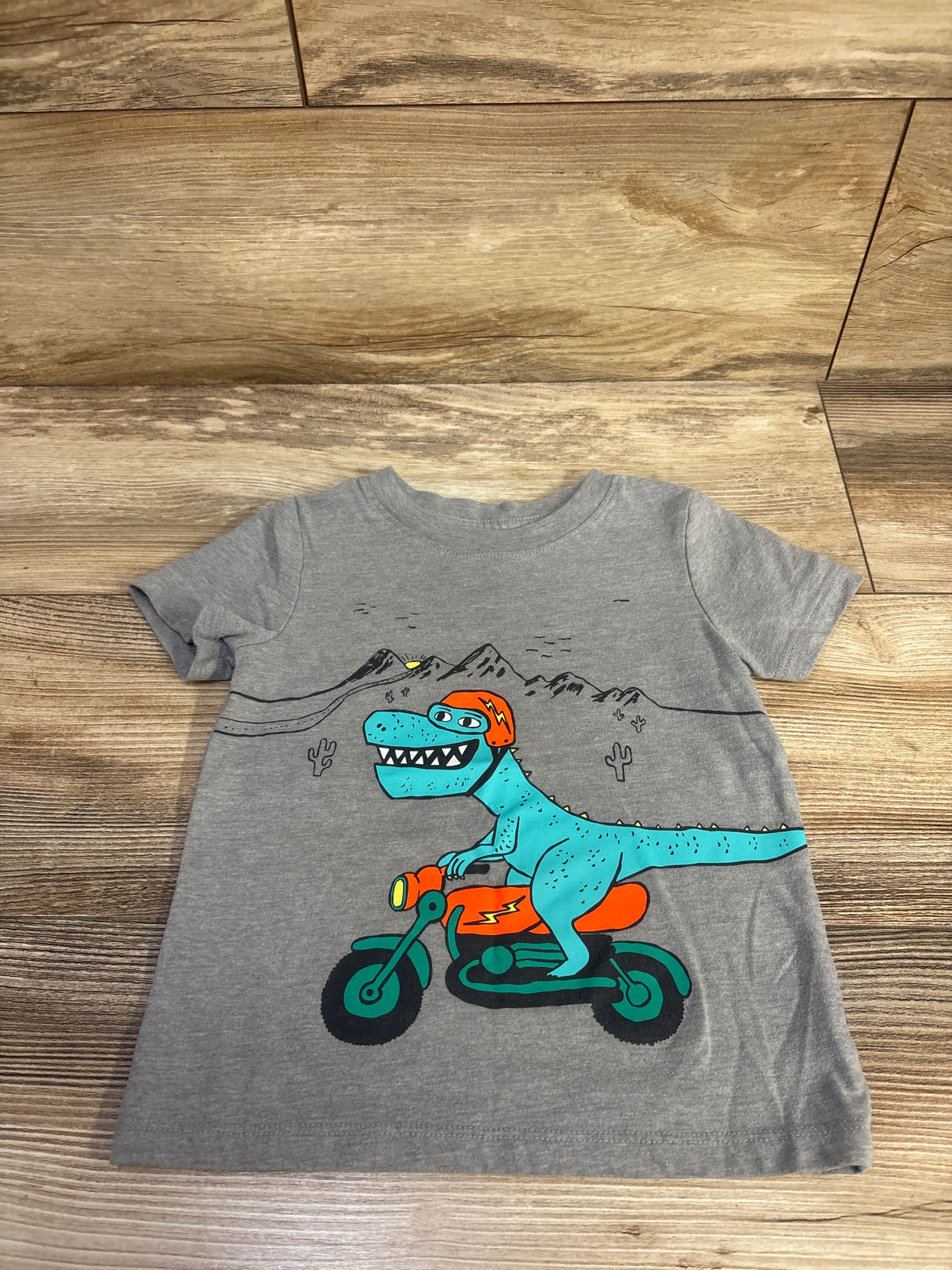 Cat & Jack Dinosaur Shirt Grey sz 2T