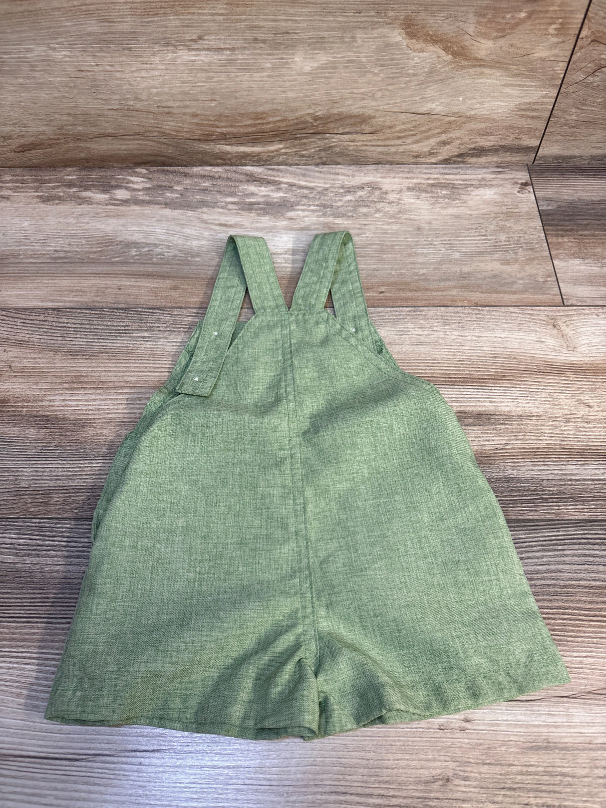 Chambray Shortalls Green sz 3-6m