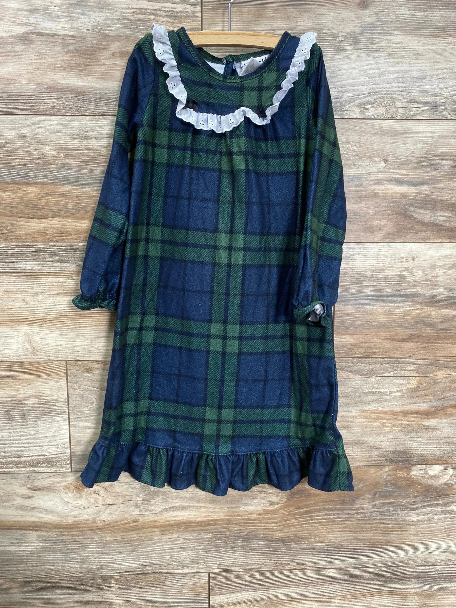 Komar Kids Plaid Granny Gown Green sz 4T - Me n Mommy To Be