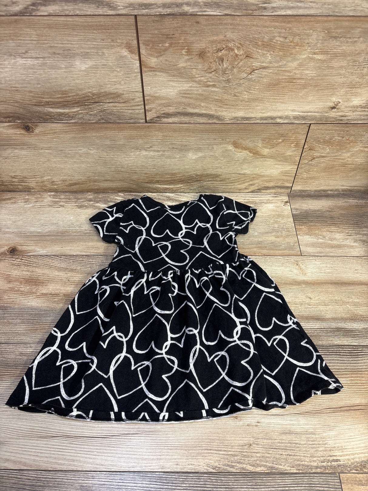 Jumping Beans Heart Print Dress Black sz 4T