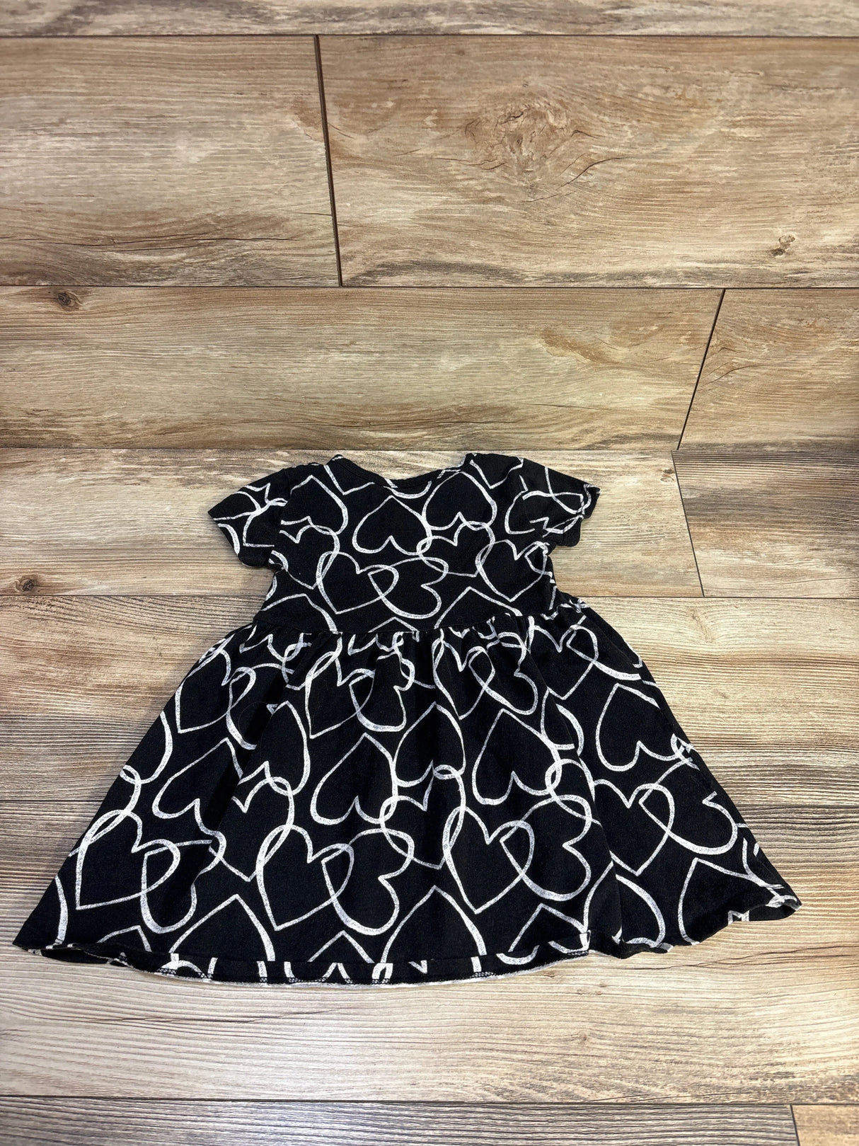 Jumping Beans Heart Print Dress Black sz 4T