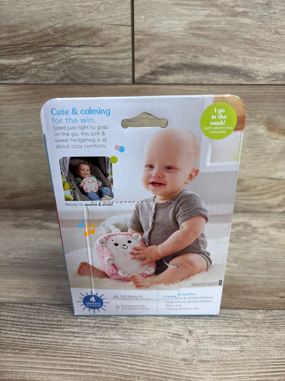 Fisher Price Calming Vibes Hedgehog Soother, Blue