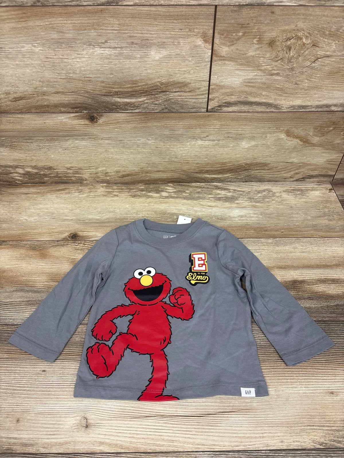 NEW Baby Gap x Sesame Street Elmo Long Sleeve Shirt Grey sz 18-24m