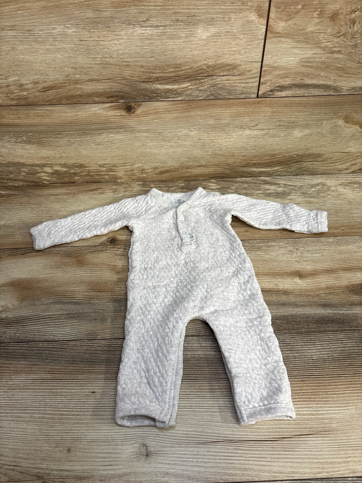 Honest Baby Henley Textured Coverall Grey sz 0-3m
