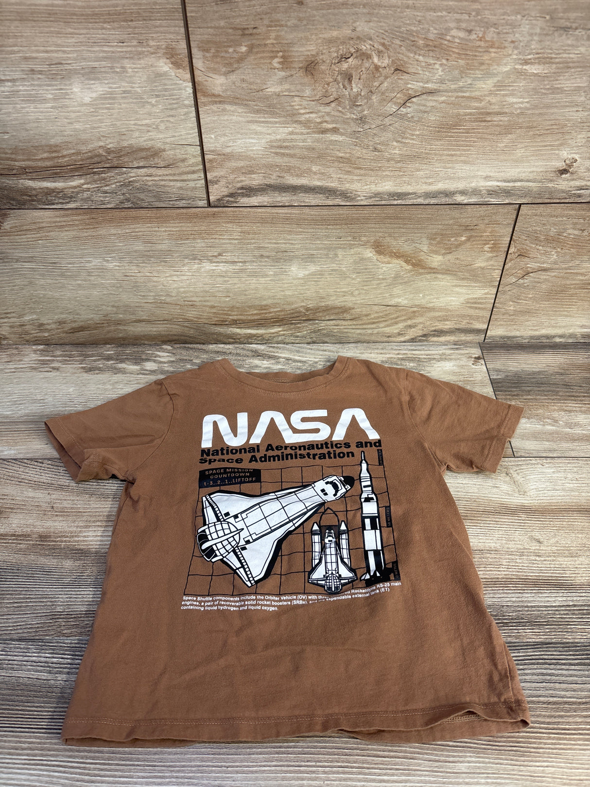 H&M Nasa Shirt Brown sz 5-6T