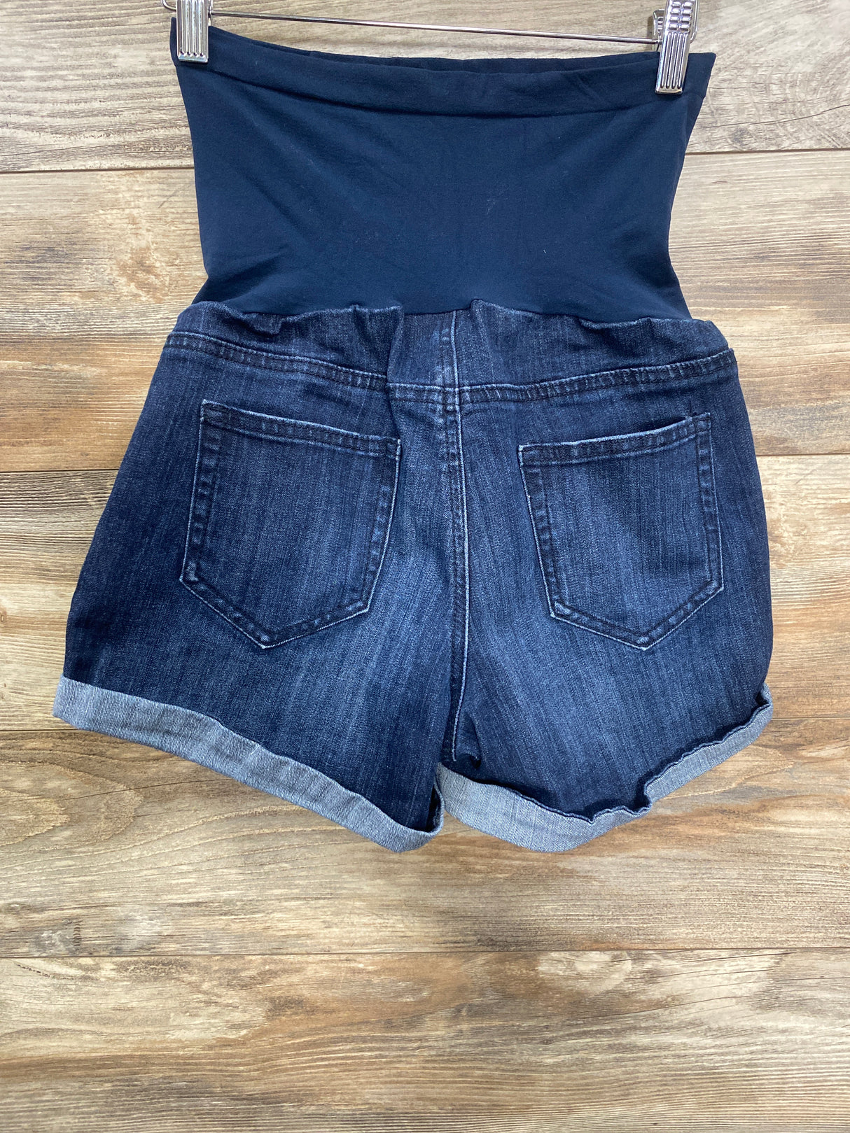 Lea Maternity Denim Full Panel Shorts Navy sz Large