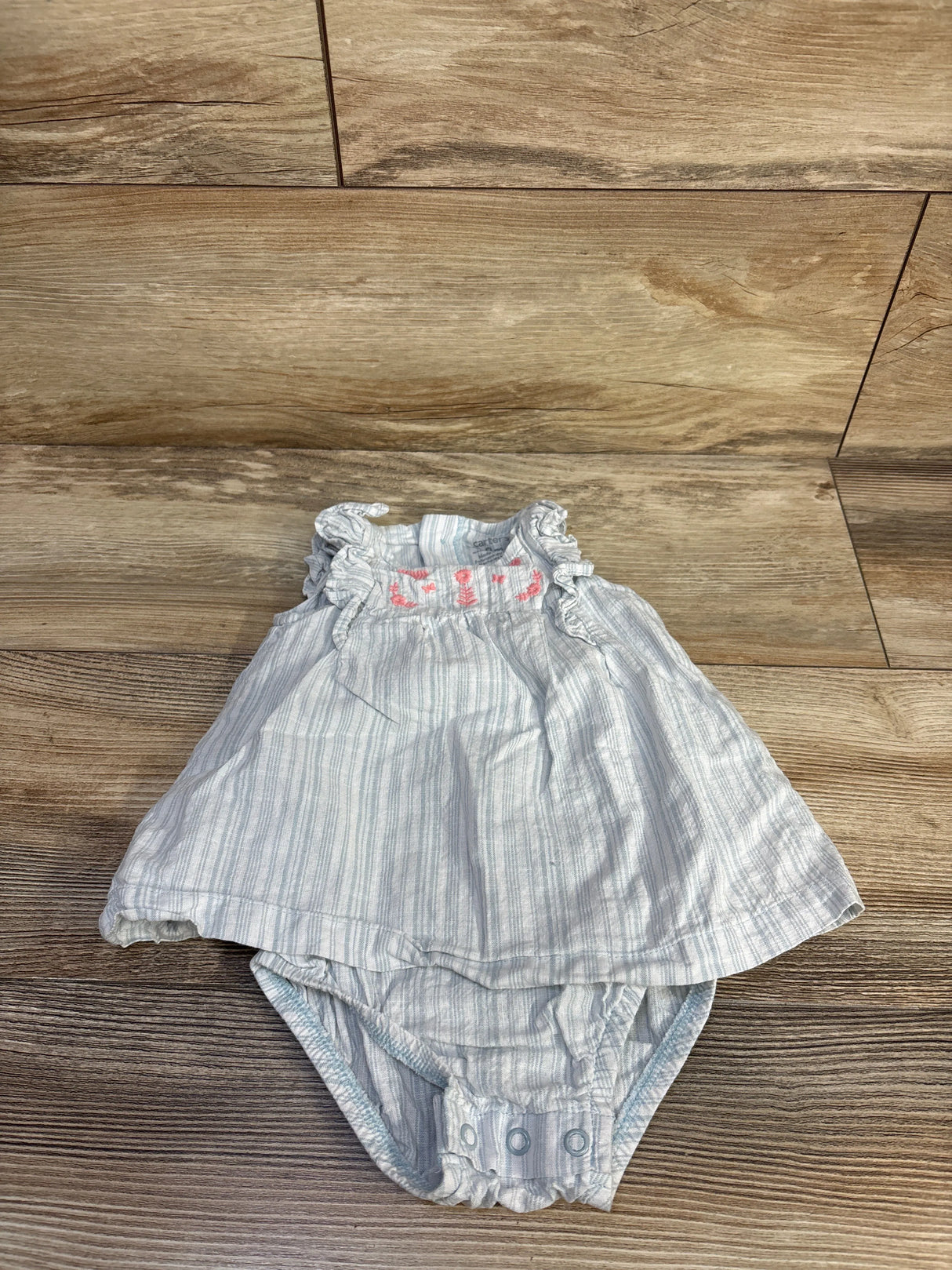 Carter's Striped Bodysuit Dress Blue sz 9m