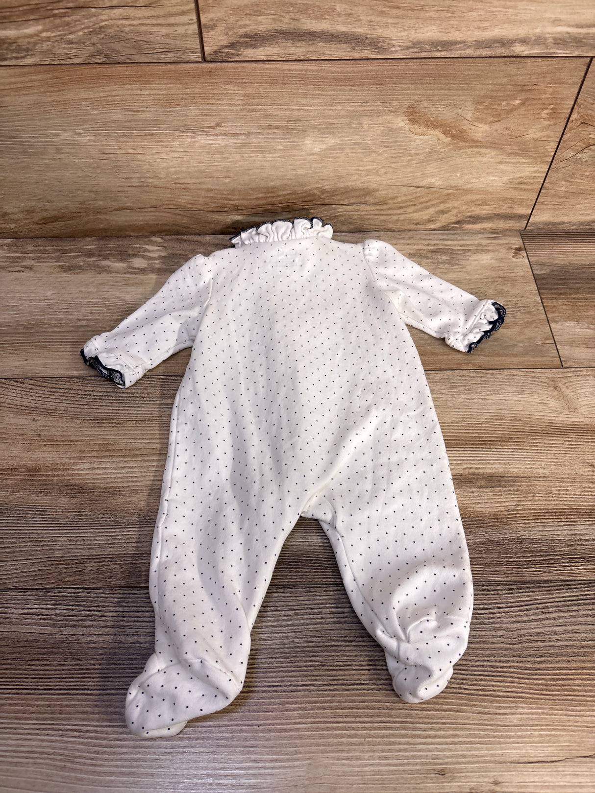 Little Me Embroidered Floral Sleeper White sz Newborn