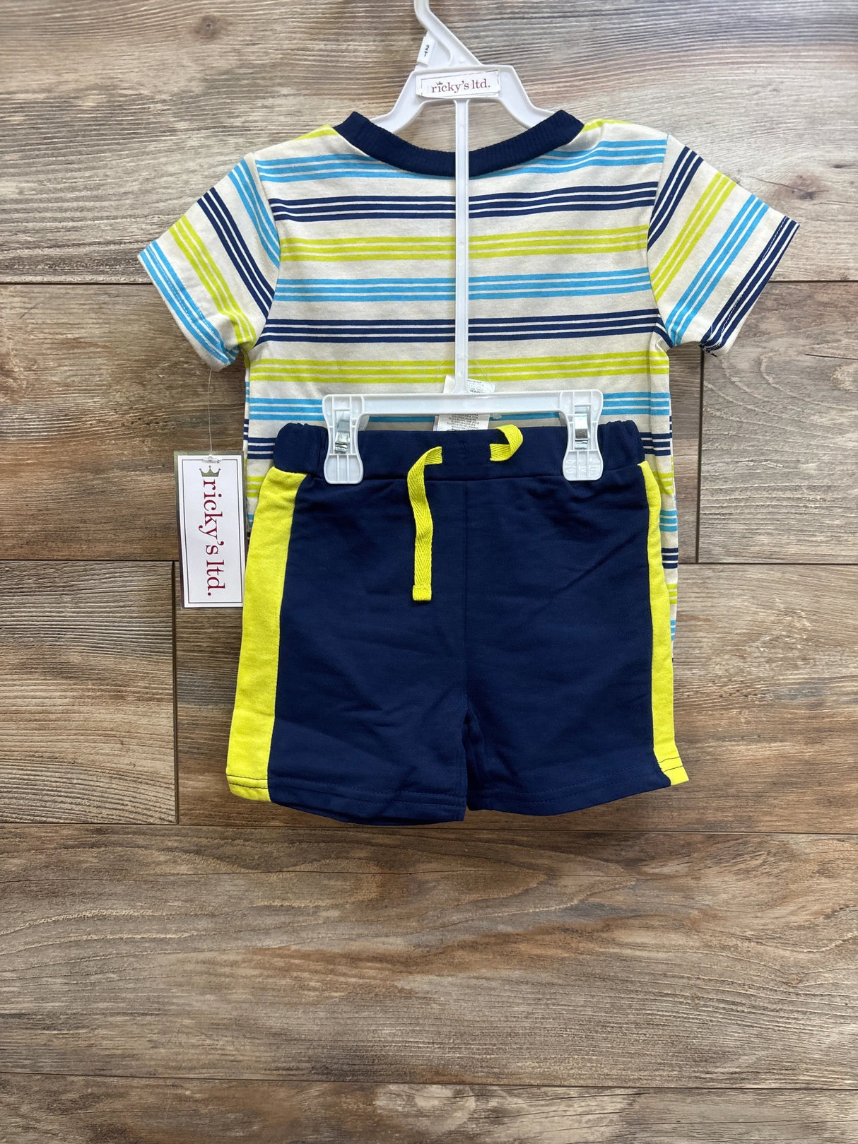 NEW Little Ricky's 2pc Shirt & Short Set White sz 2T