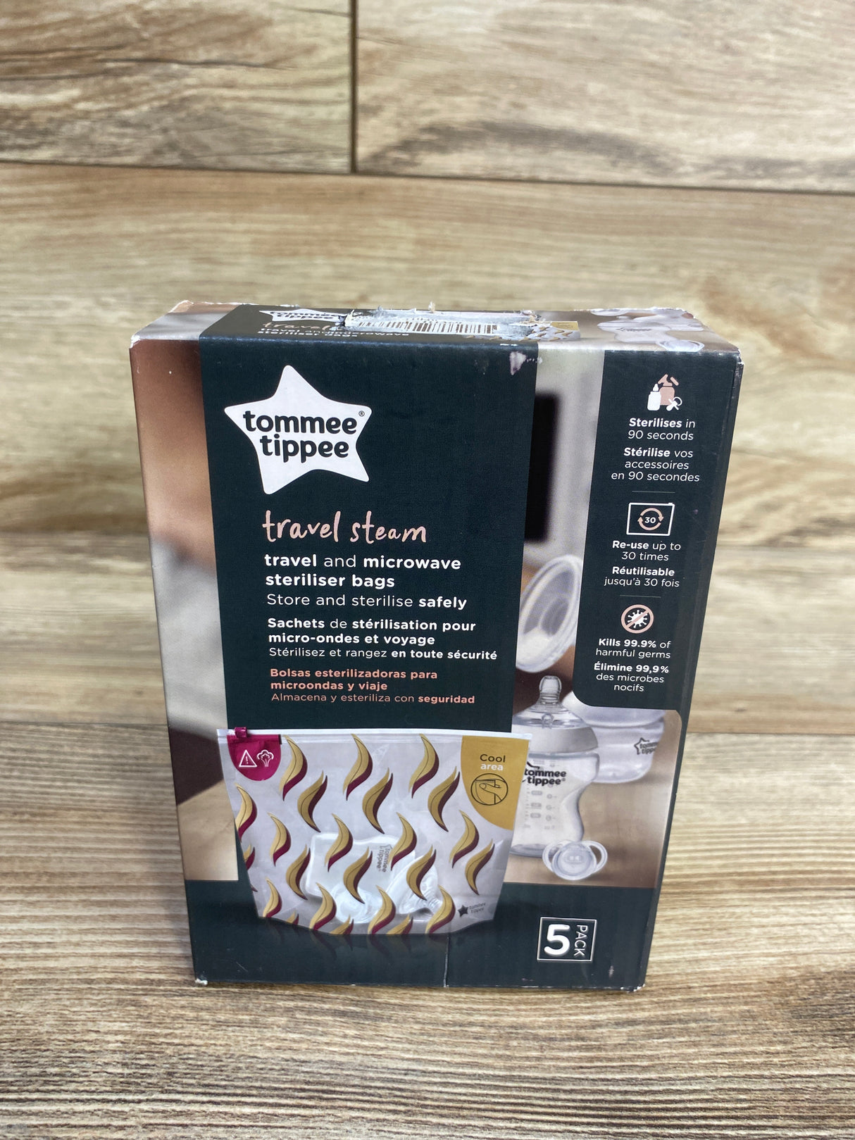 NEW Tommee Tippee Travel and Microwave Sterilizer Bags 5pk