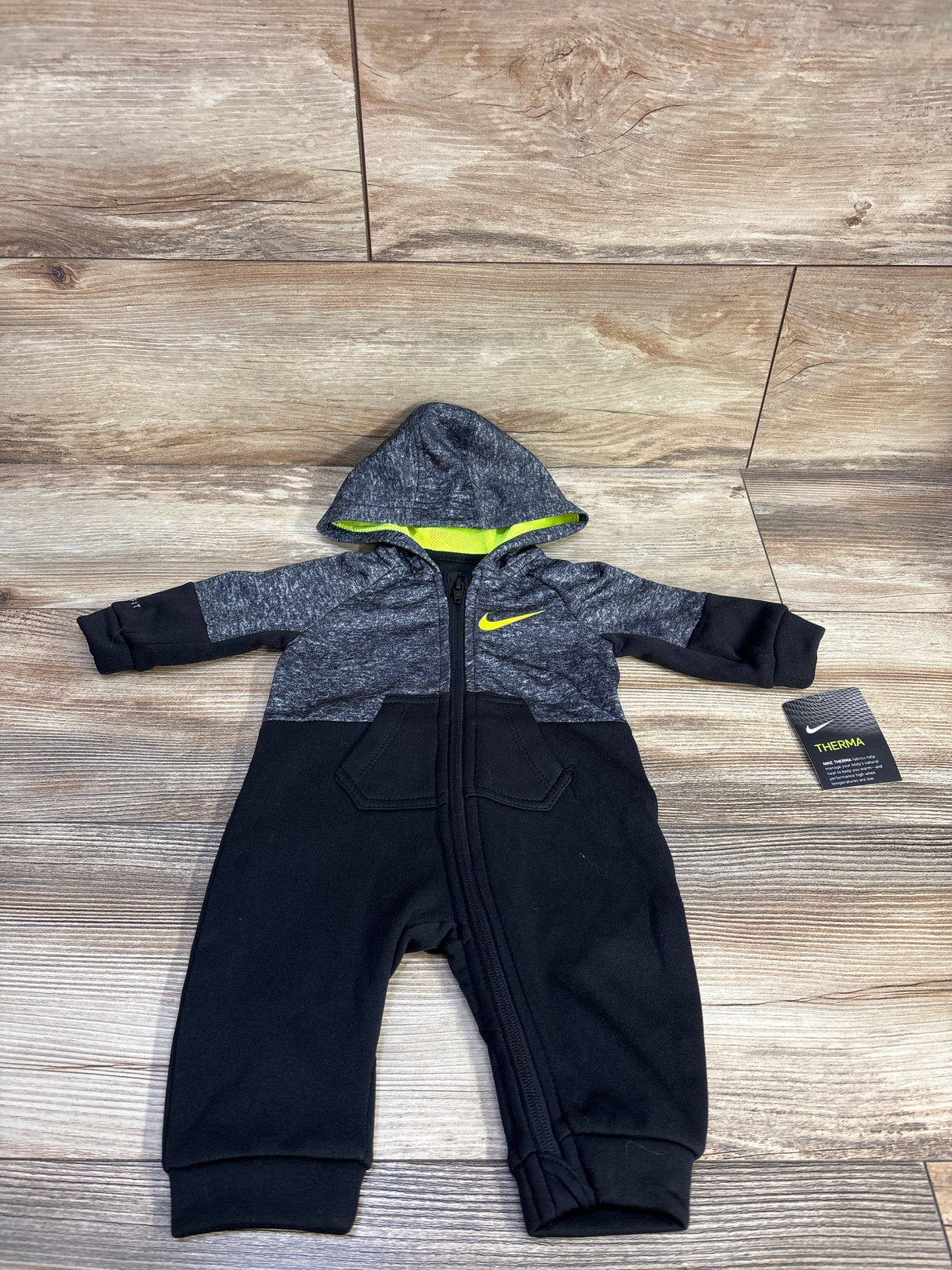 NEW Nike Dri-Fit Hooded Coverall Black sz 3m