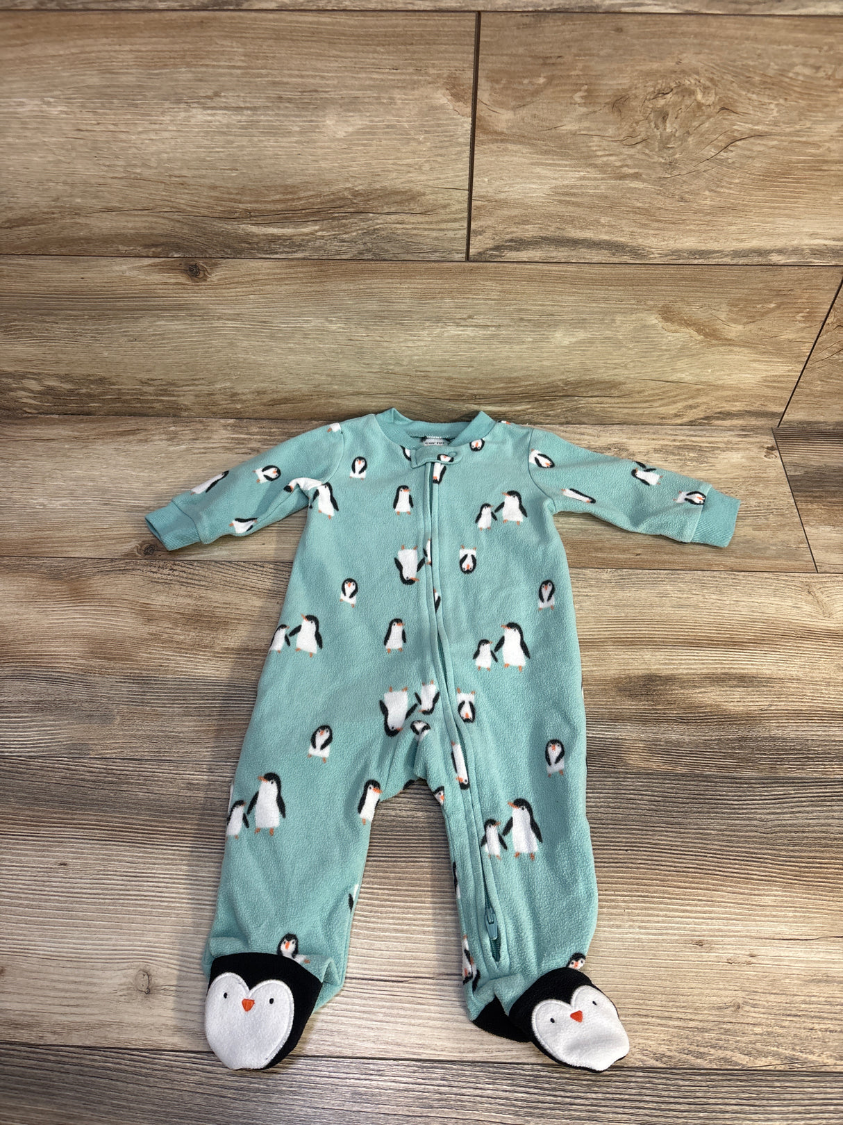 Carter's Penguin Blanket Sleeper Blue sz 6m