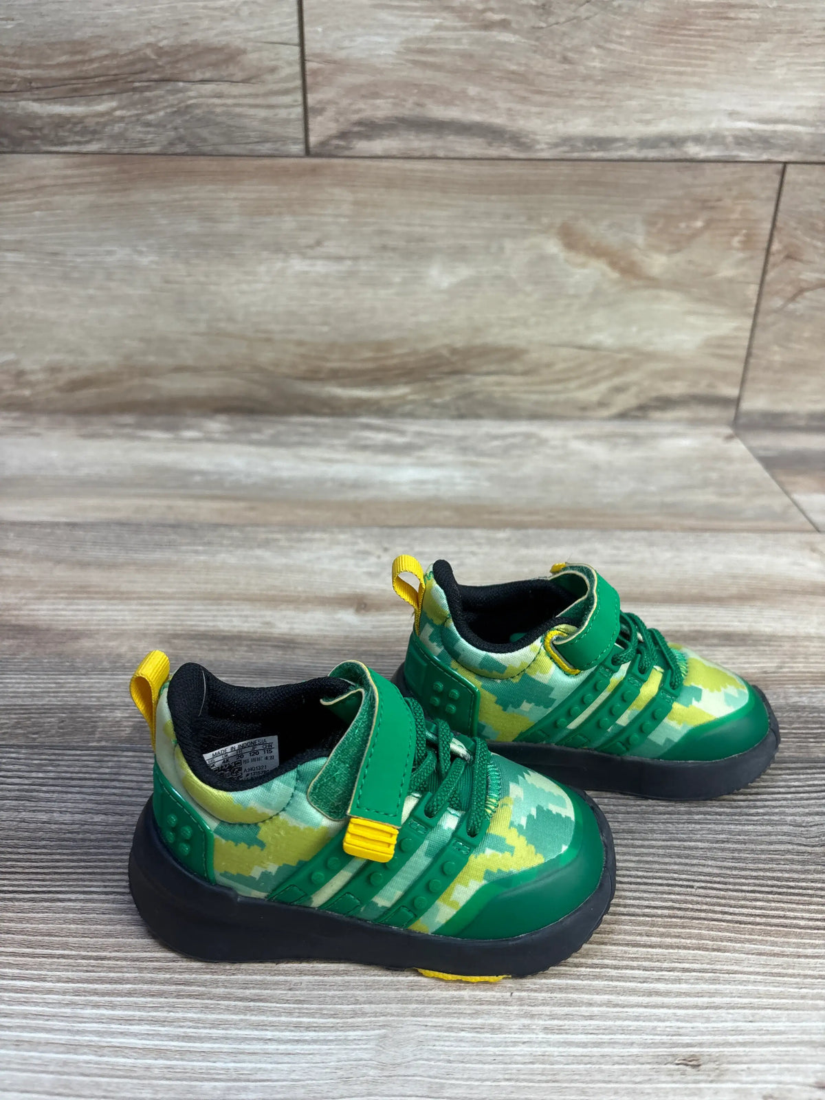 Adidas x LEGO Racer TR21 EL Little Kid 'Digi Camo - Green' Sneakers sz 5c