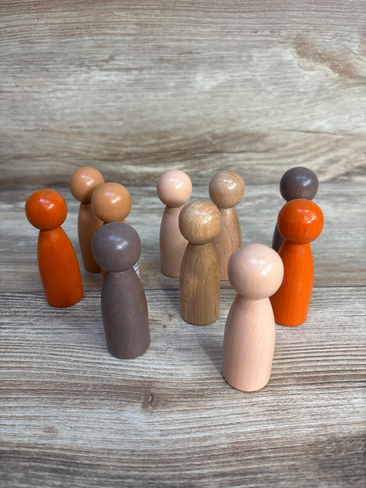 The Freckled Frog's Wooden Peg People of the World 10pc