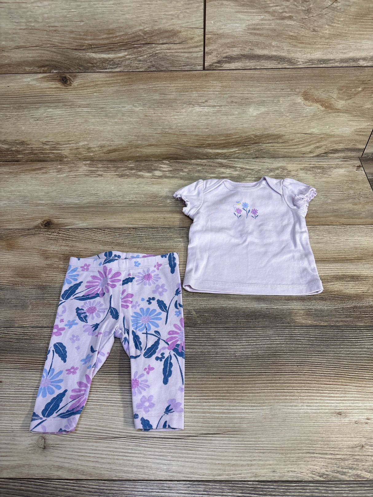 Carter's 2pc Floral Shirt & Pants Set Lilac sz 3m