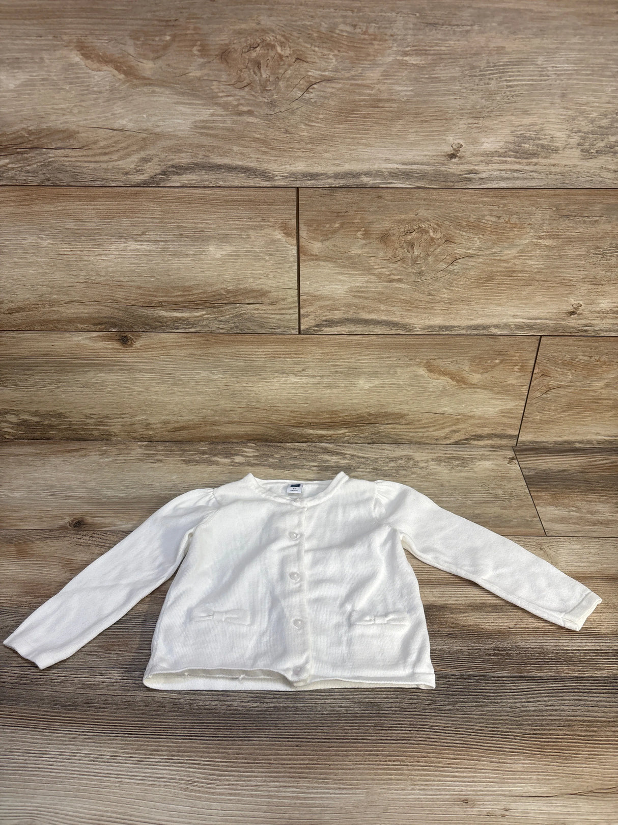 Janie & Jack Bow Pocket Cardigan White sz 2T