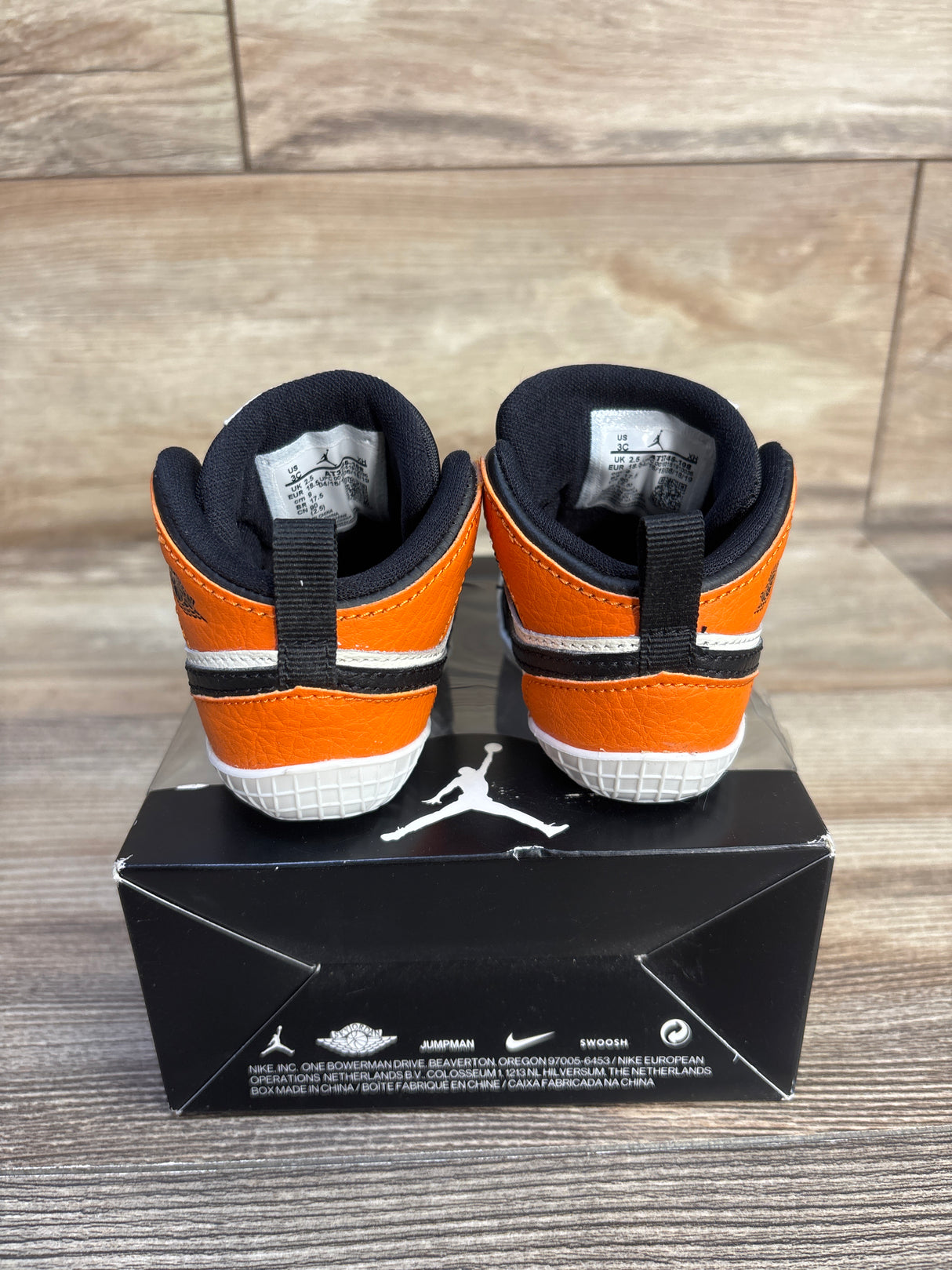 Air Jordan 1 Crib Bootie 'Shattered Backboard' Sneakers sz 3c