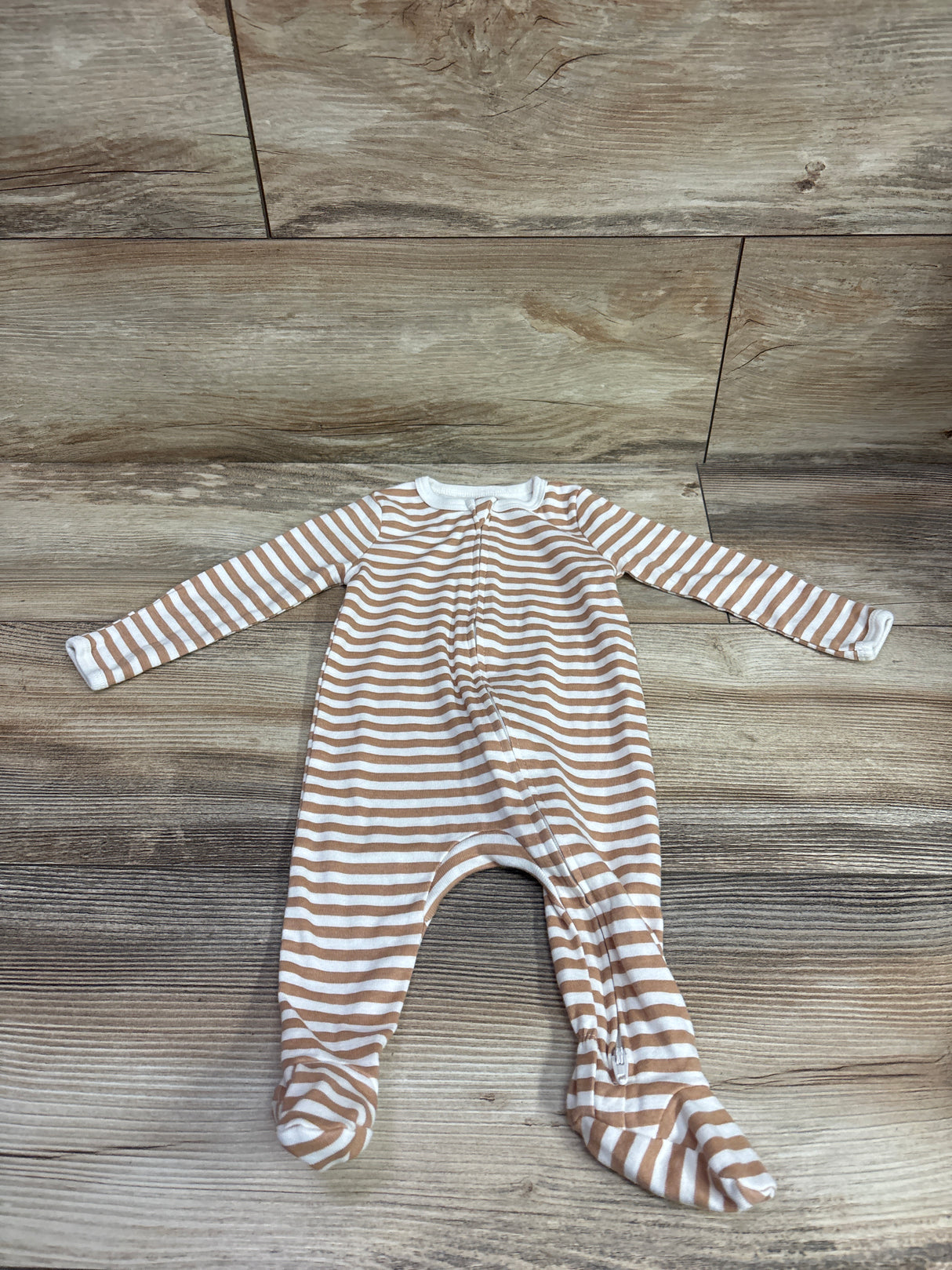 Cloud Island Striped Sleeper Brown sz 0-3m