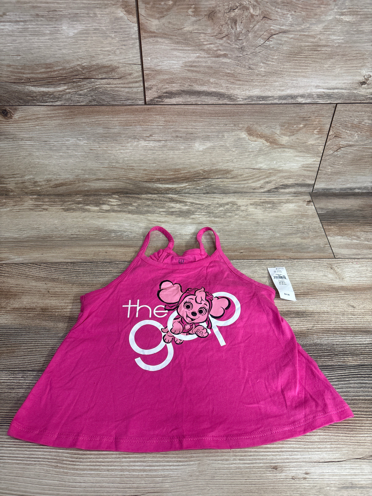 NEW Baby Gap Paw Patrol Ruffle Tank Top Pink sz 3T
