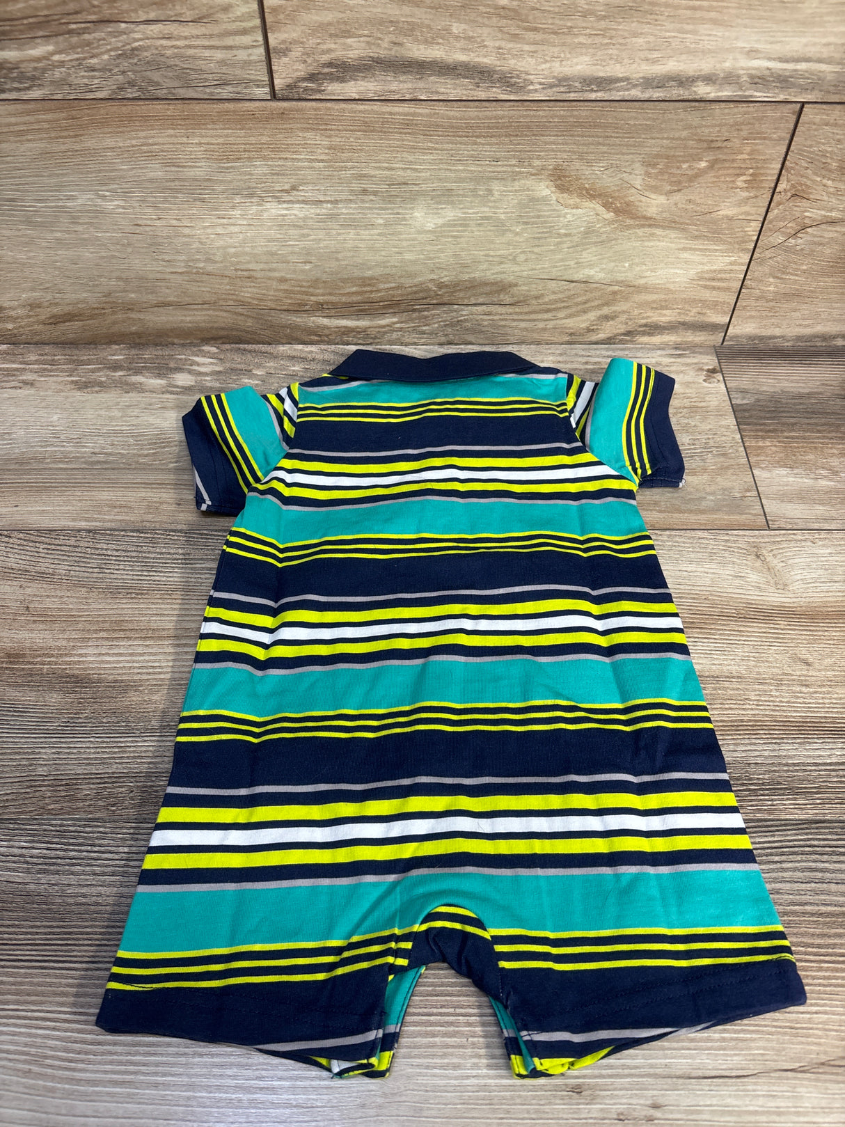 NWOT Simple Joys Striped Polo Shortie Romper Navy sz 12m