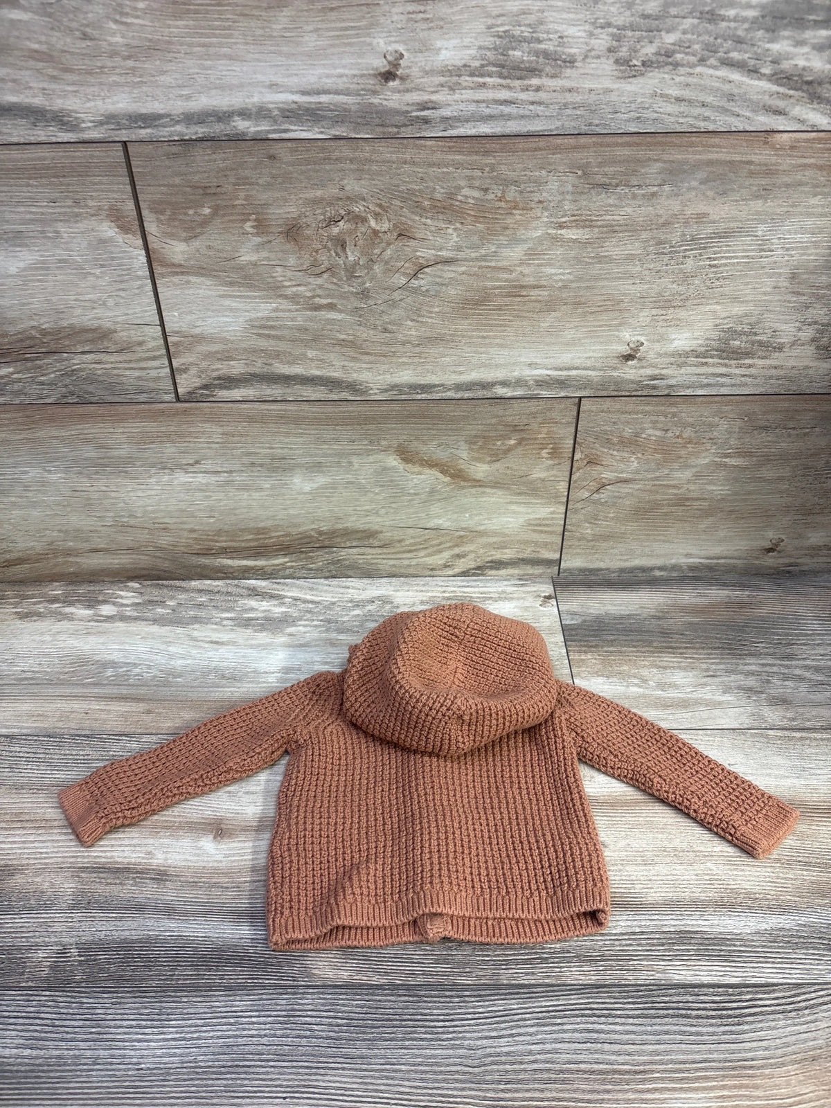 Carter's Knit Button-Up Hooded Cardigan Orange sz 3m