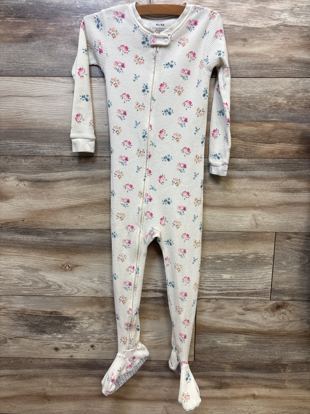 Carter's Waffle Knit Sleeper Beige sz 4T