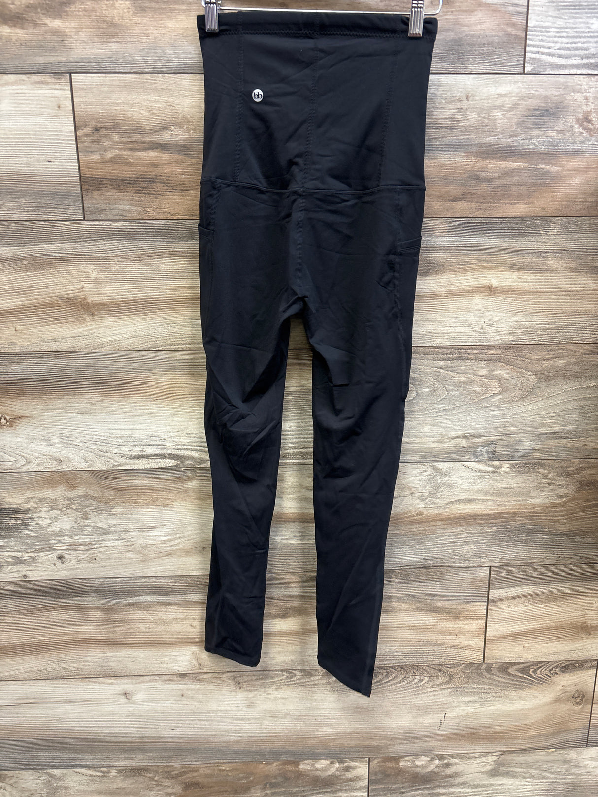 BabyBub High Waist Pocket Maternity Leggings Black sz Medium