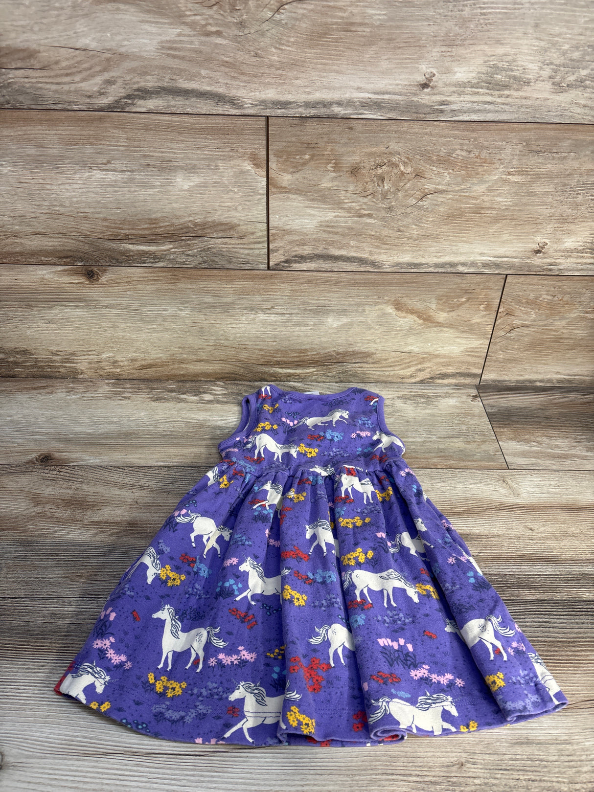 Hanna Andersson Pony Pals Play Dress Purple sz 3T