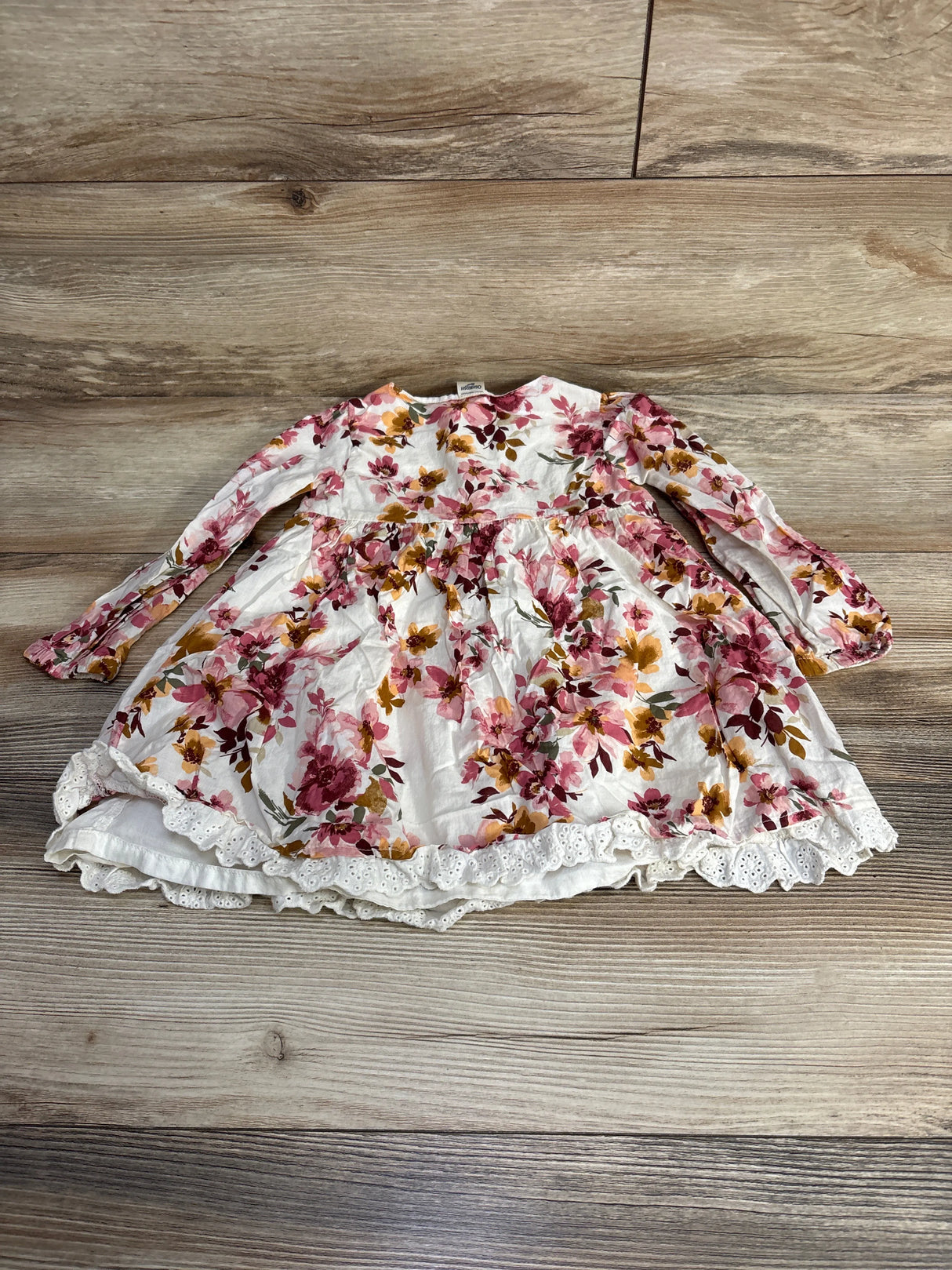 OshKosh Long Sleeve Floral Dress White sz 2T