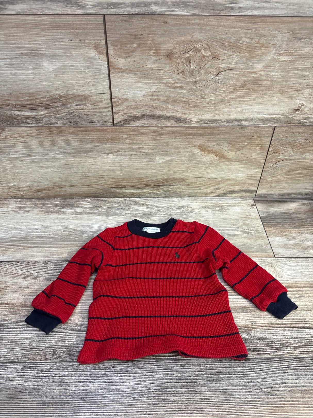 Ralph Lauren Waffle Knit Shirt Red sz 6m