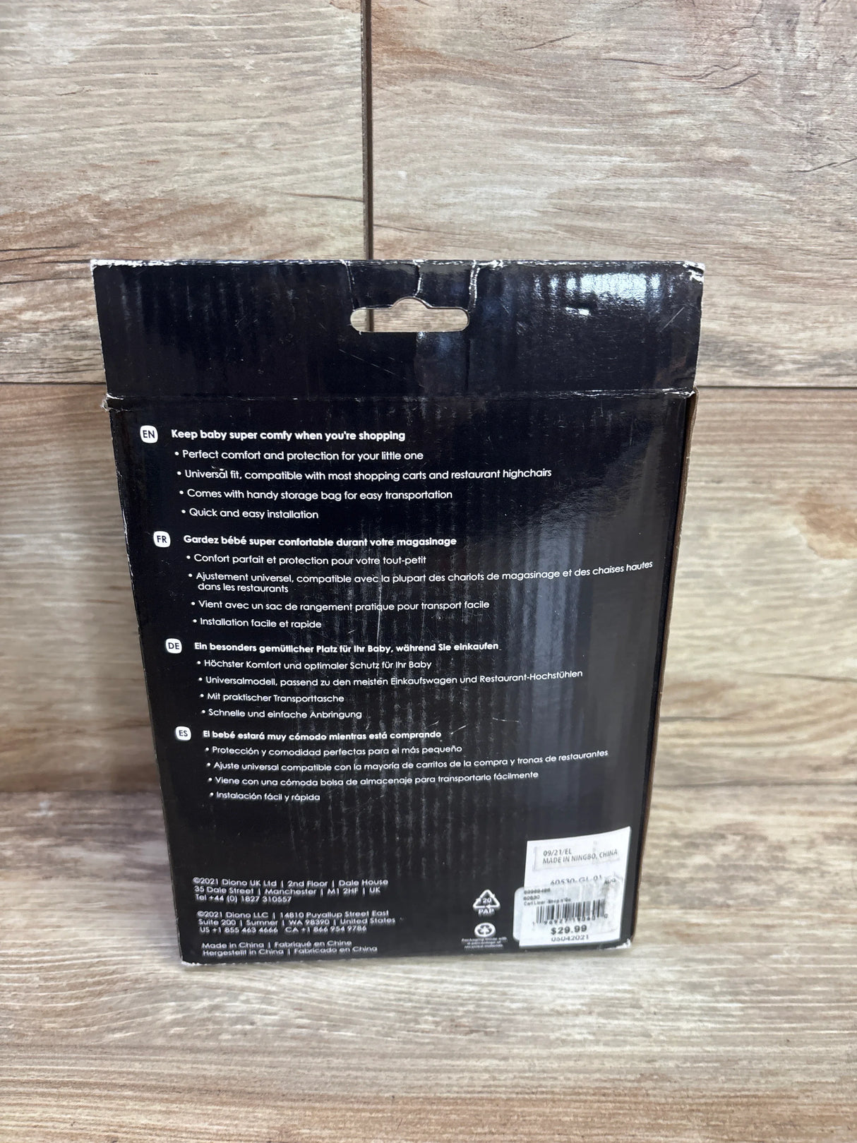 NEW Diono Shop 'n Go Shopping Cart Cover, Grey