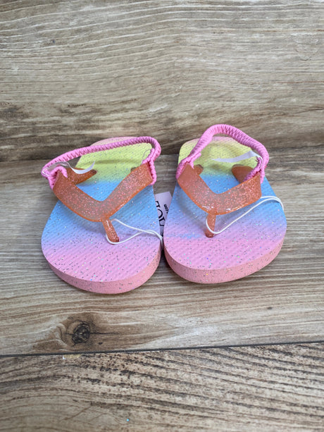 NEW Children's Place Ombre Pink Glitter Flip Flops sz 6-7c - Me n Mommy To Be